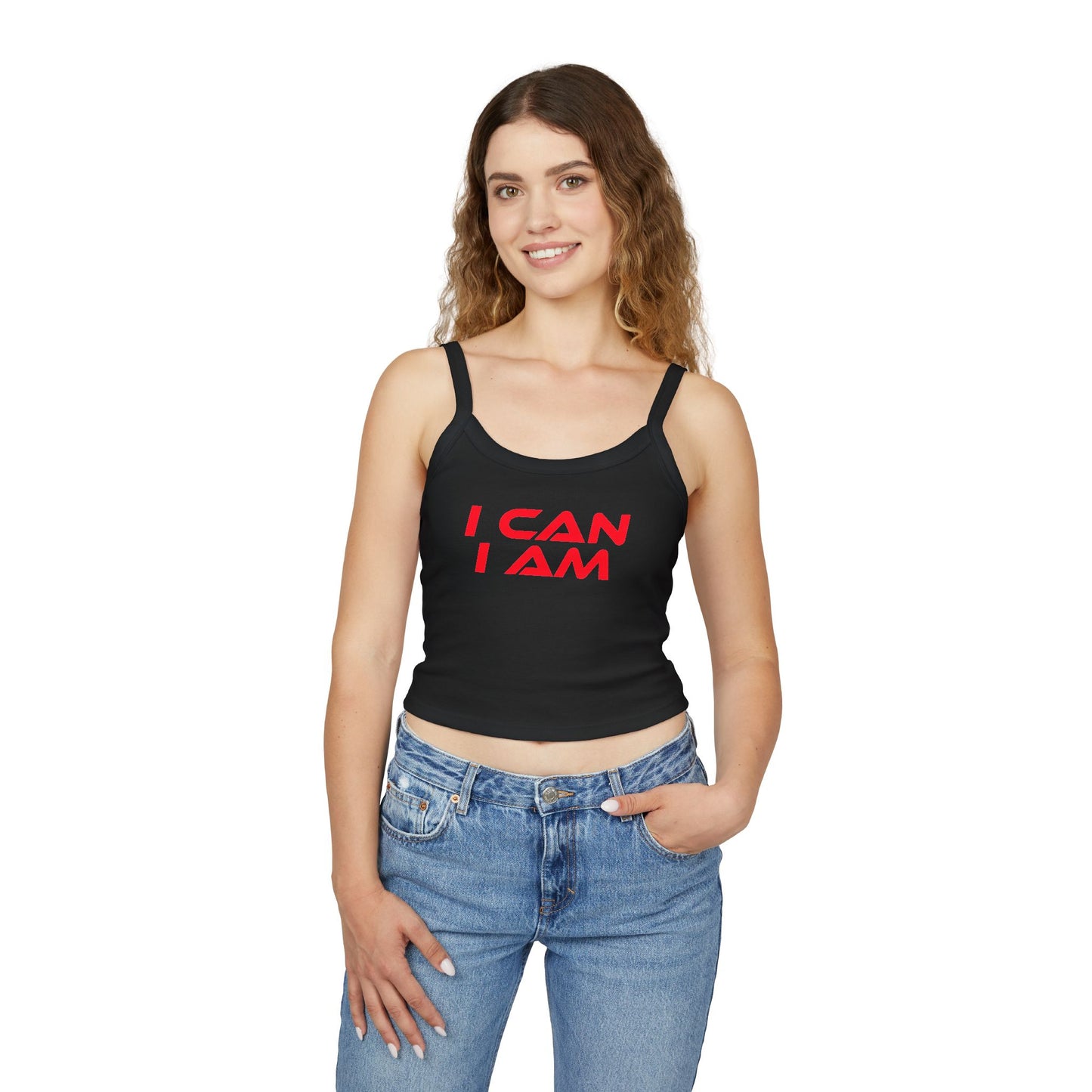 I Can I Am - Inspirational Spaghetti Strap Tank Top for Women