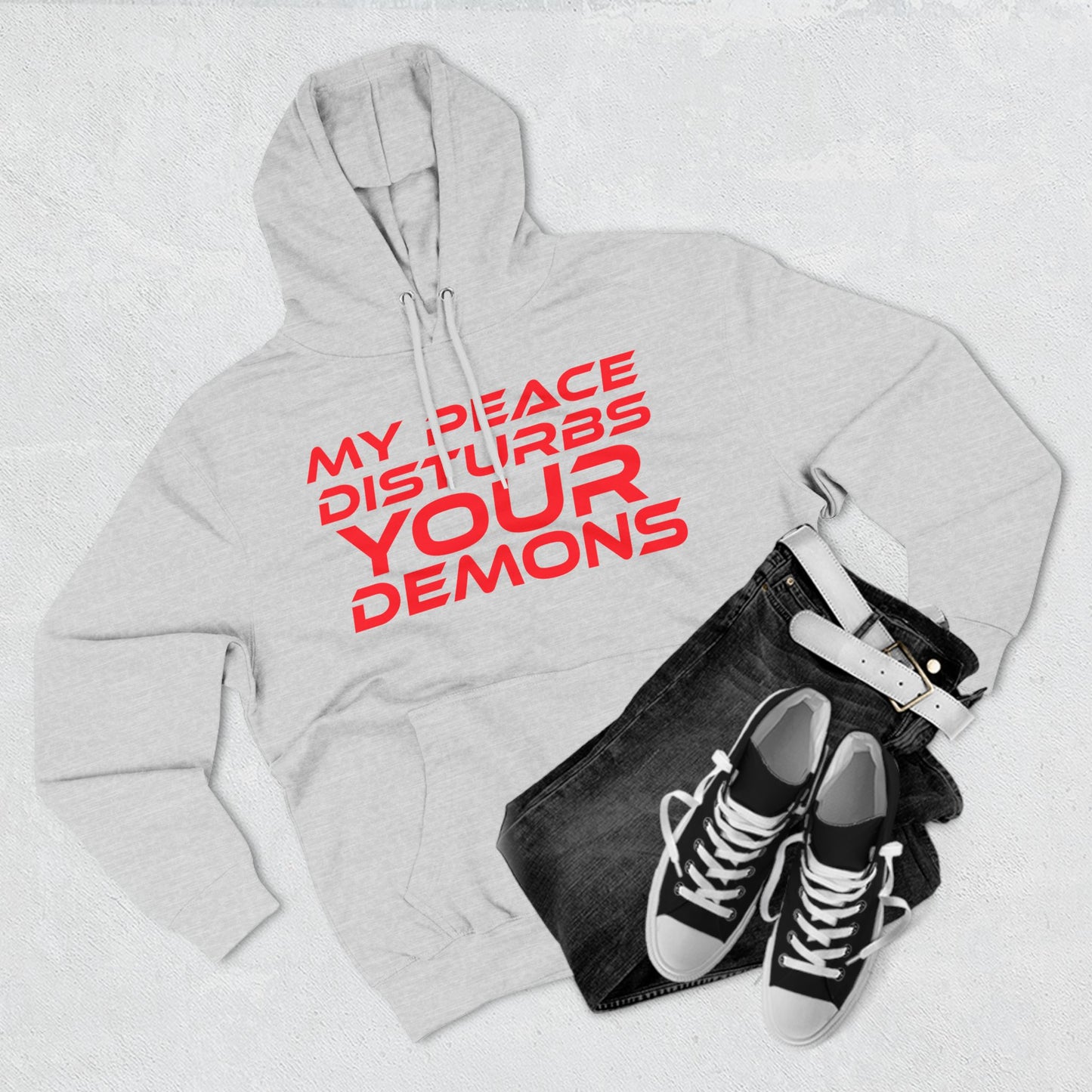 My Peace Disturbs Your Demons - Three-Panel Fleece Hoodie