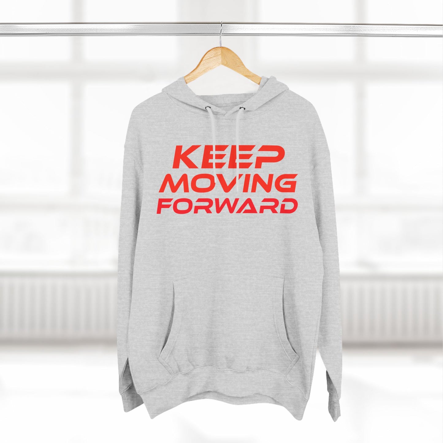 Keep Moving Forward - Three-Panel Fleece Hoodie