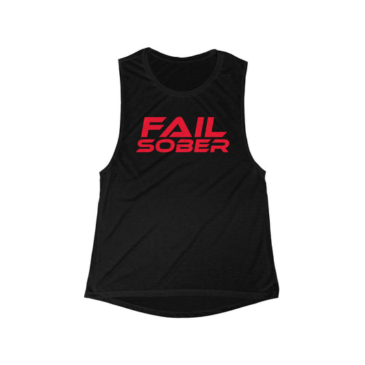 Fail Sober - Women's Flowy Scoop Muscle Tank