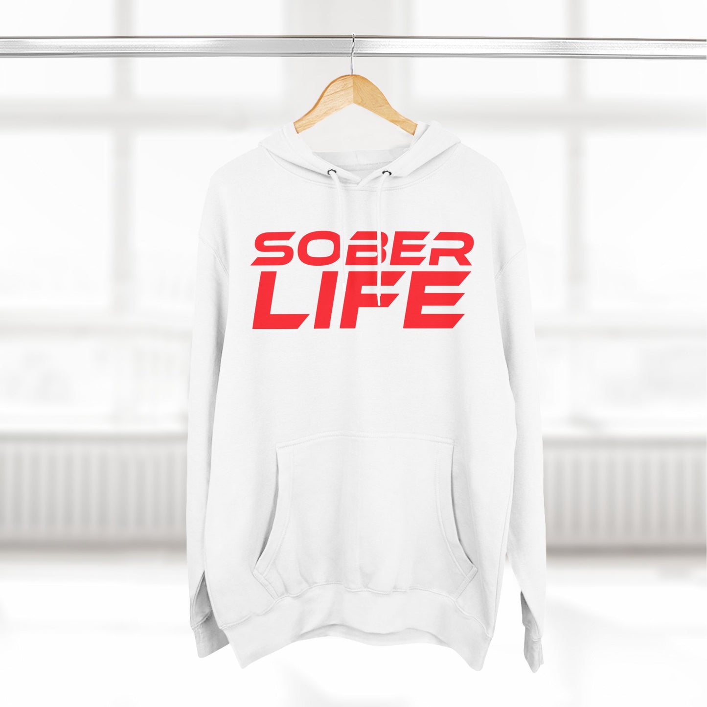 Sober Life - Three-Panel Fleece Hoodie