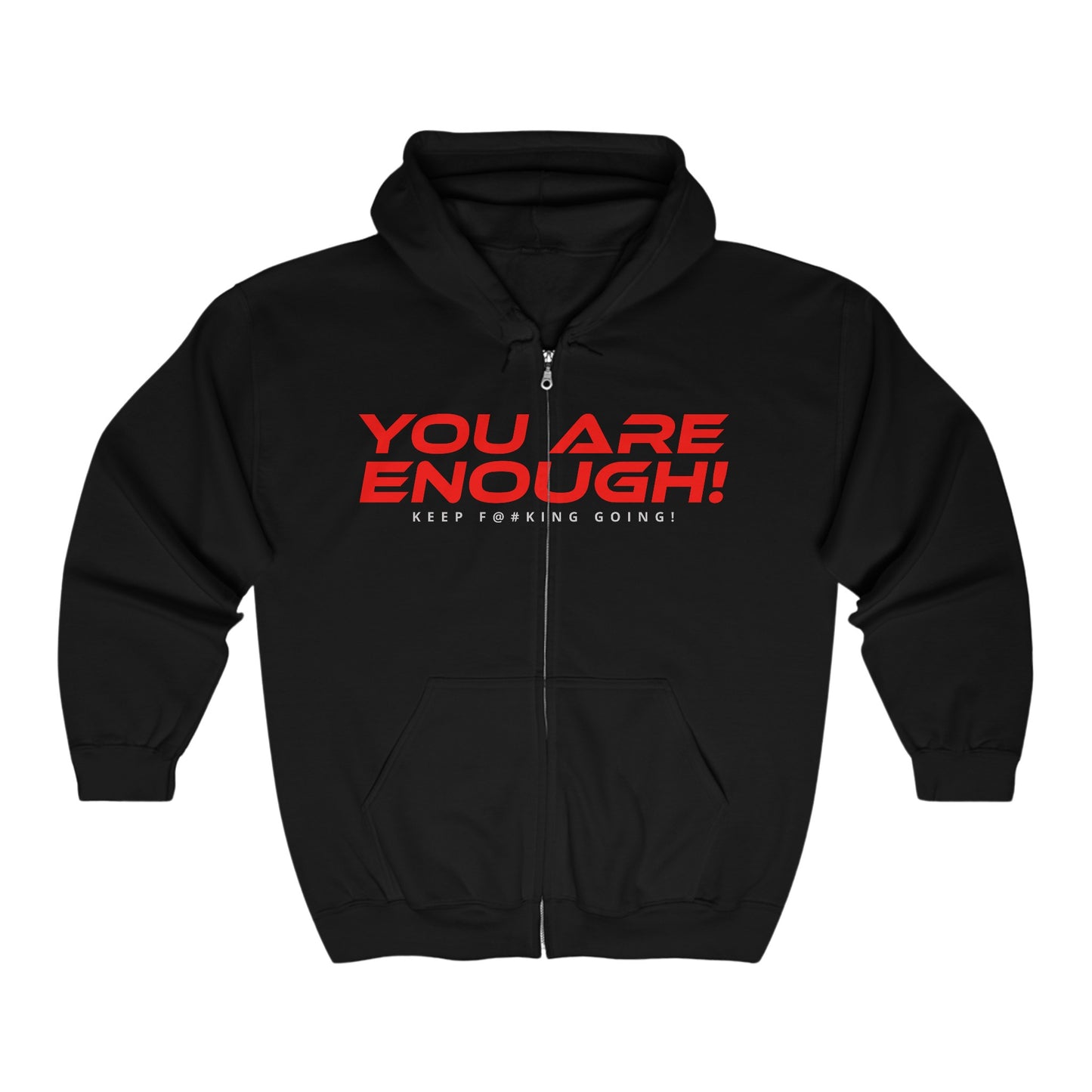 You Are Enough - Unisex Heavy Blend™ Full Zip Hooded Sweatshirt Motivational