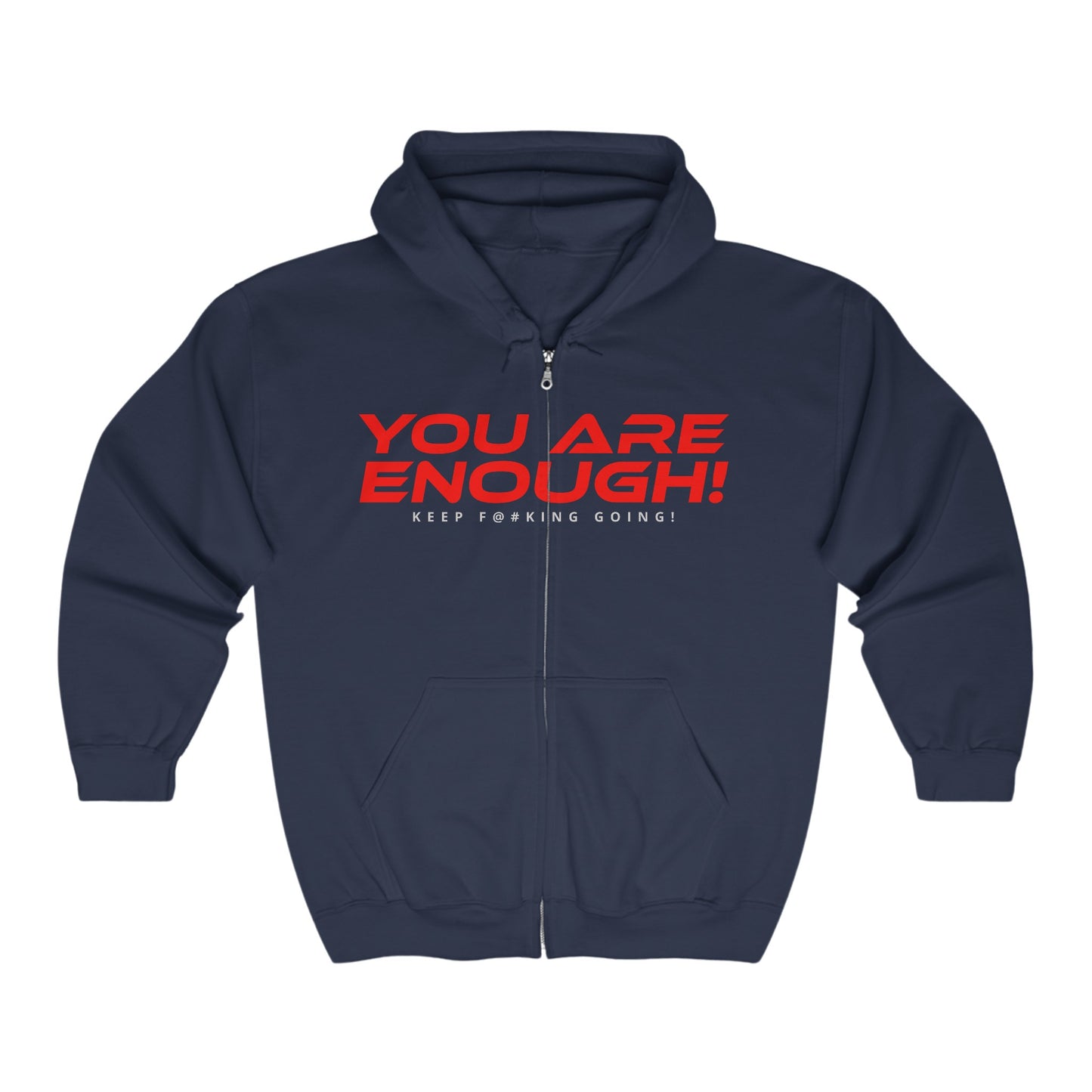 You Are Enough - Unisex Heavy Blend™ Full Zip Hooded Sweatshirt Motivational