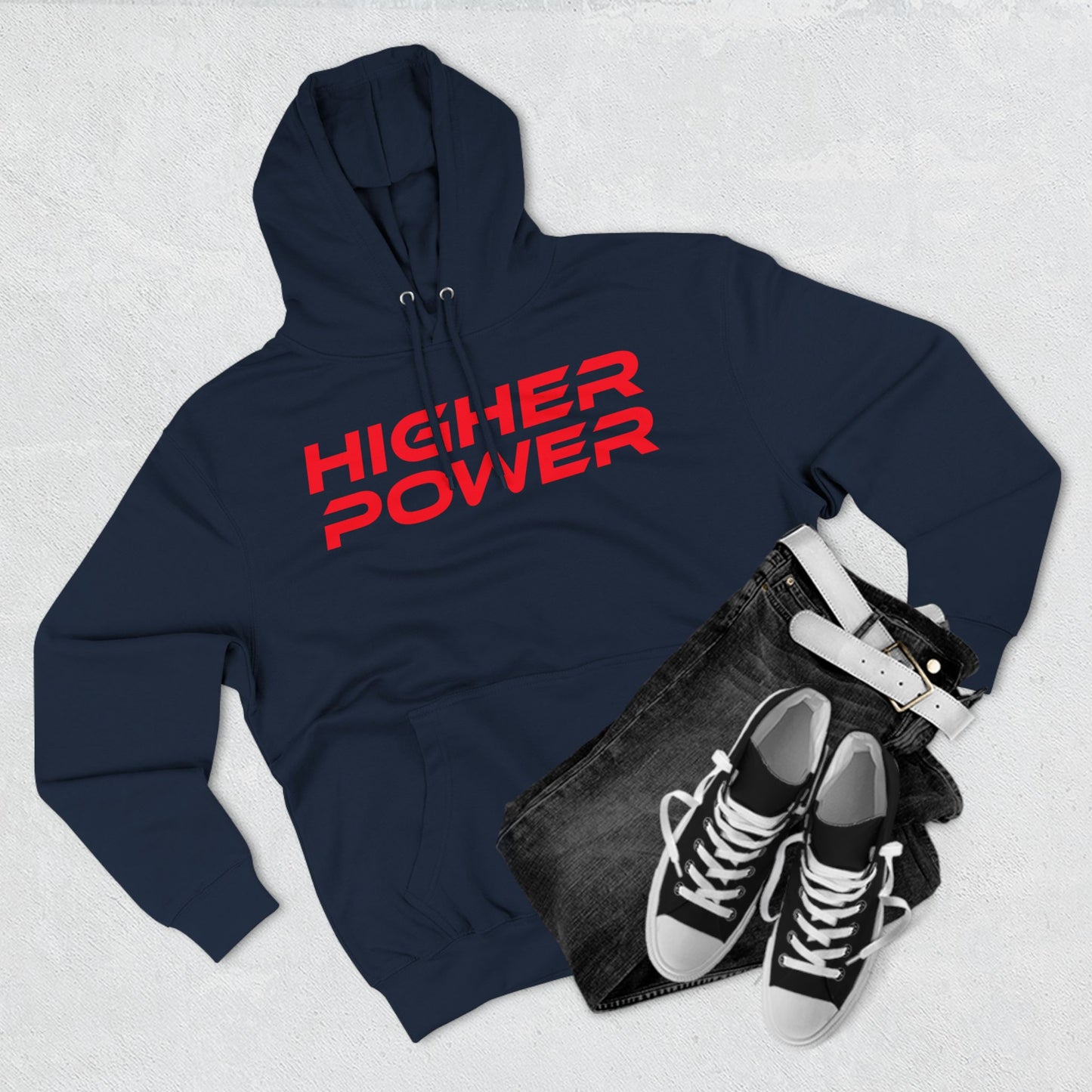 Higher Power - Three-Panel Fleece Hoodie