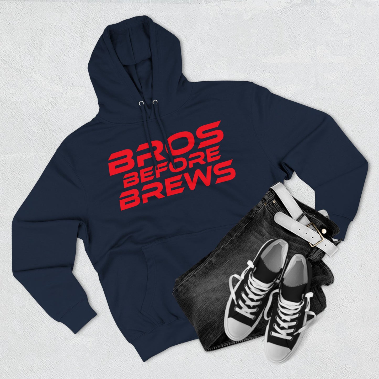 Bros Before Brews - Three-Panel Fleece Hoodie