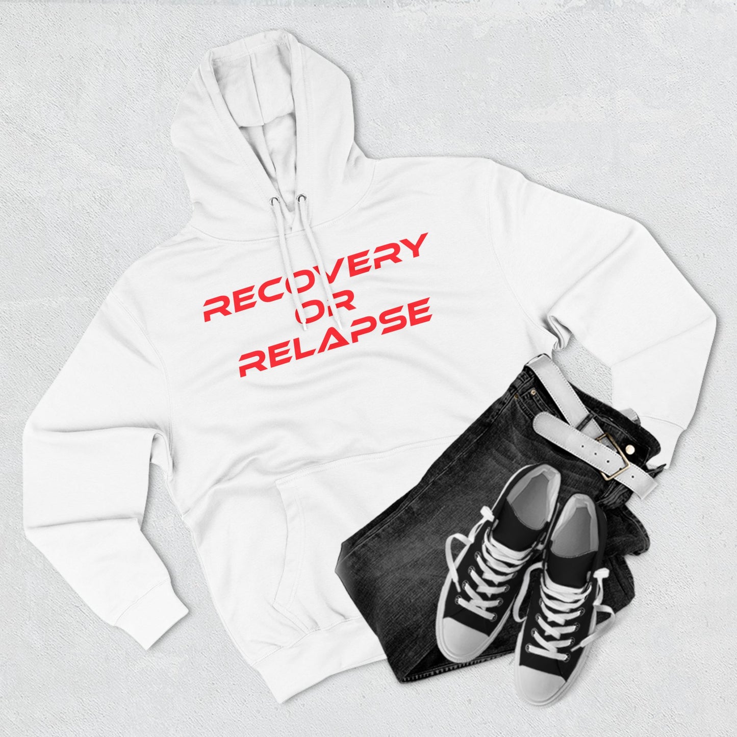 Recovery Or Relapse - Three-Panel Fleece Hoodie