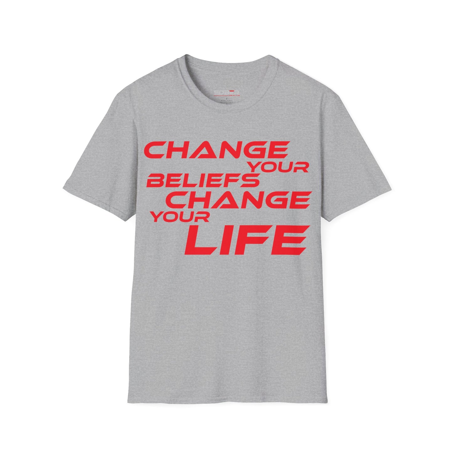 Change Your Beliefs, Change Your Life - Motivational Unisex Softstyle T-Shirt - 'Change Your Beliefs, Change Your Life'