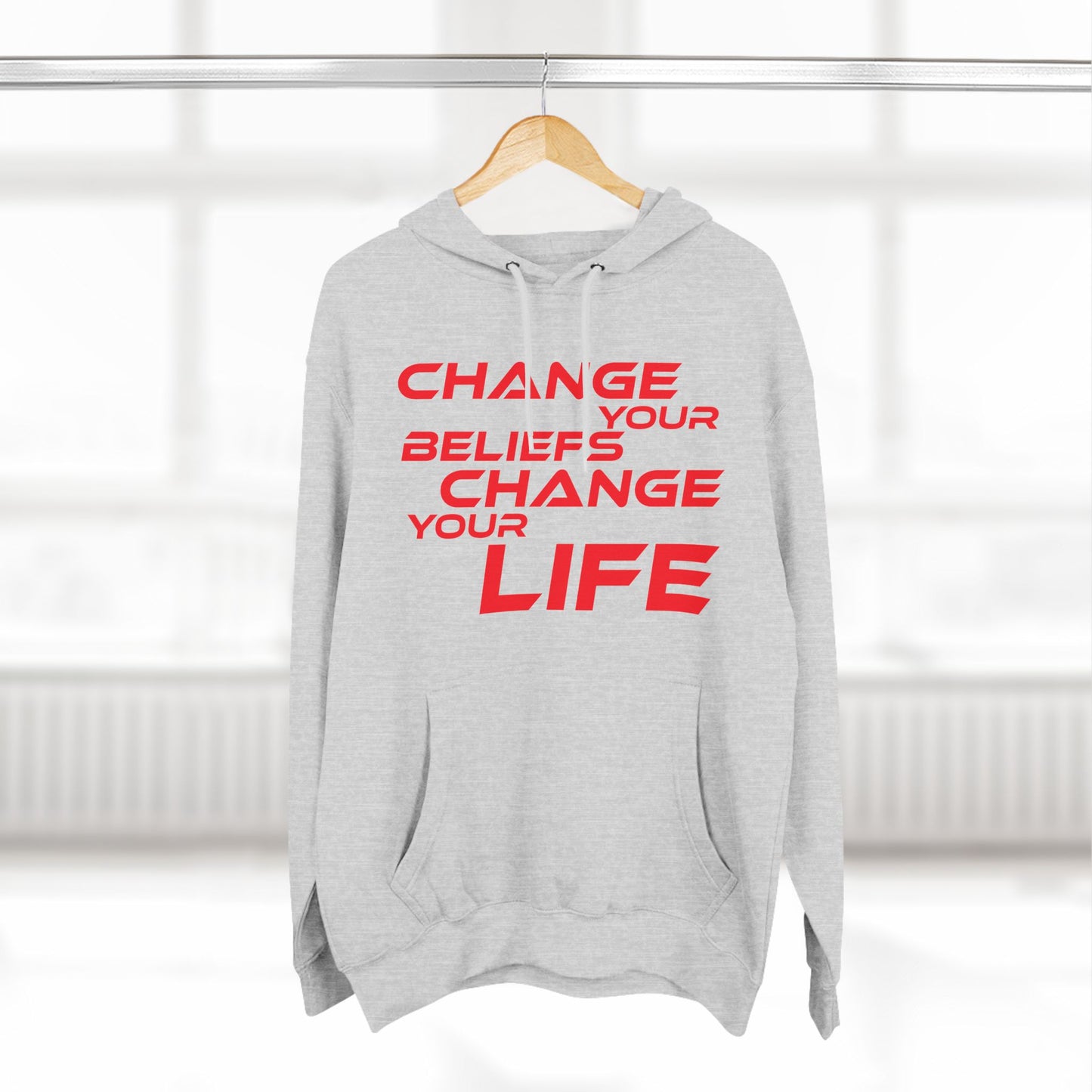 Change Your Beliefs, Change Your Life - Inspiring Fleece Hoodie - "Change Your Beliefs, Change Your Life"