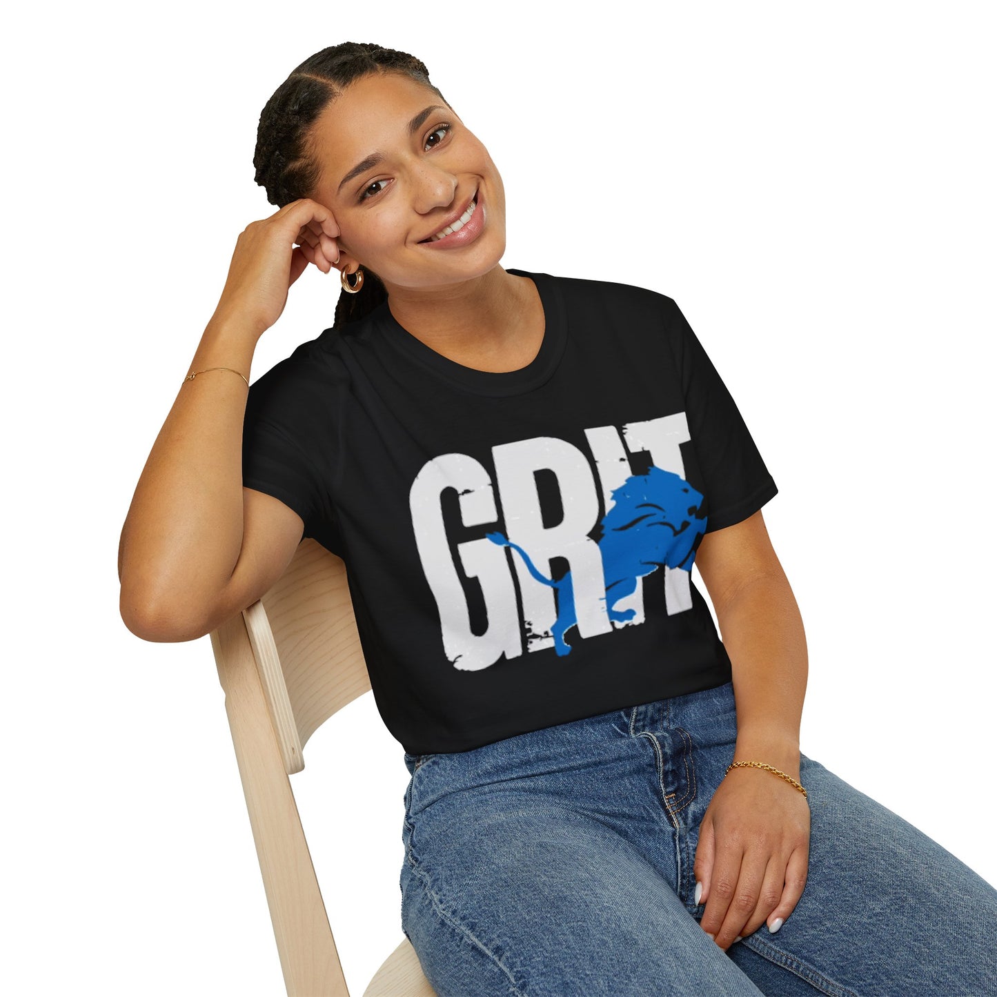 Grit & Soberpreneur w/ Lion - Unisex Softstyle T-Shirt – Motivational Fitness Apparel