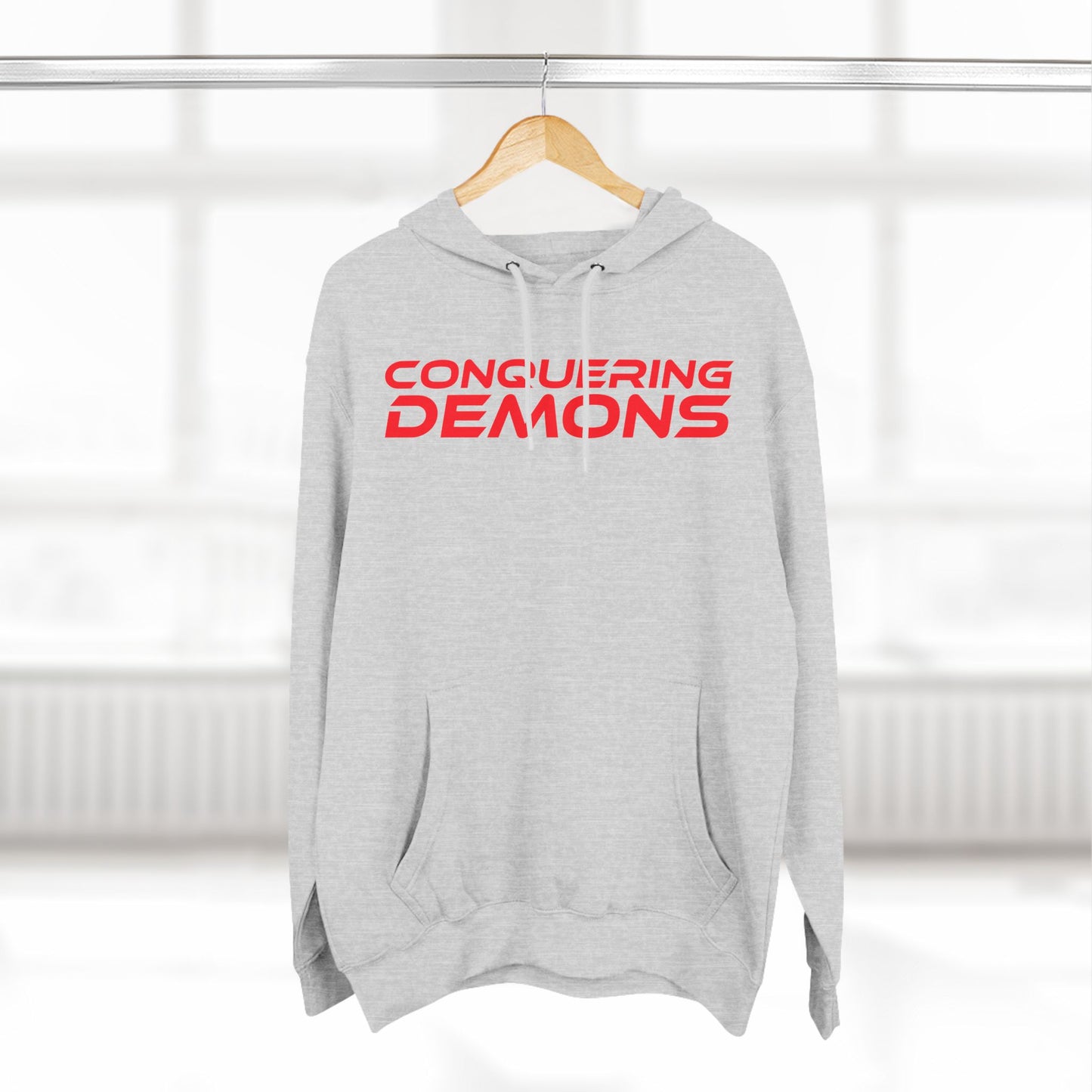 Conquering Demons - Three-Panel Fleece Hoodie