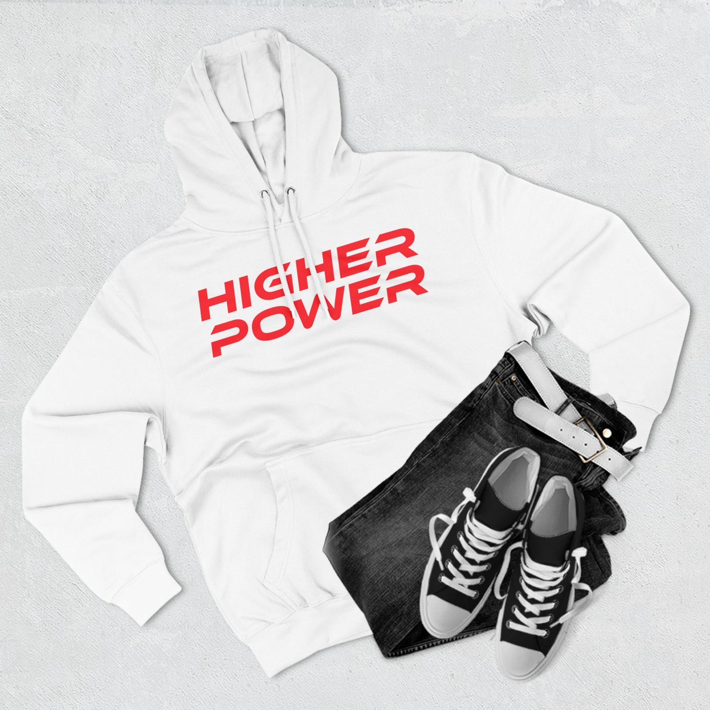 Higher Power - Three-Panel Fleece Hoodie