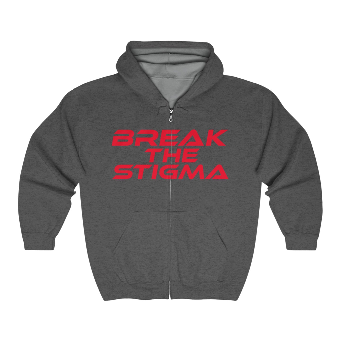 Break the Stigma - Unisex Zip Hoodie - Motivational