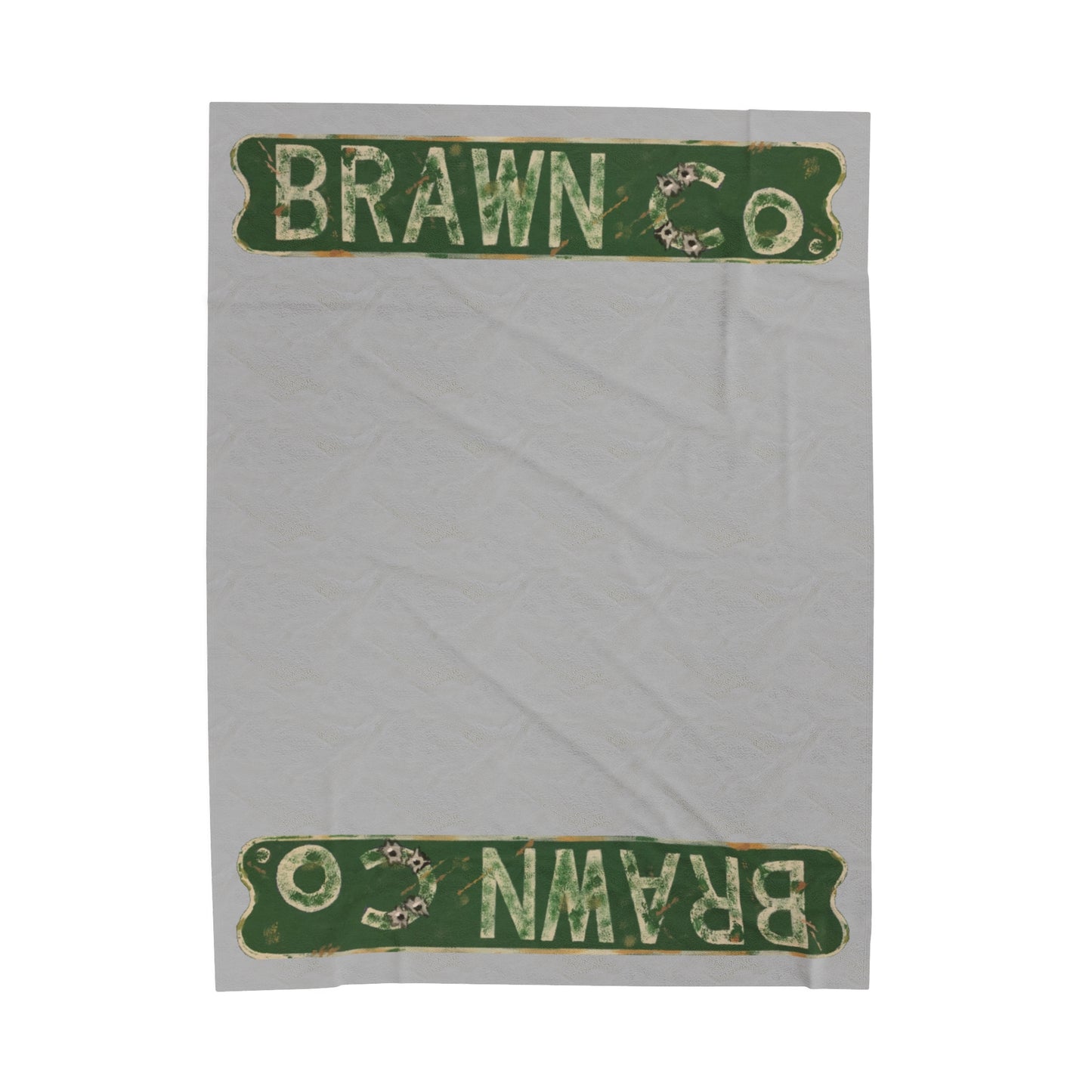 BrawnCo - Cozy Velveteen Plush Blanket with Vintage Brawn Co. Design