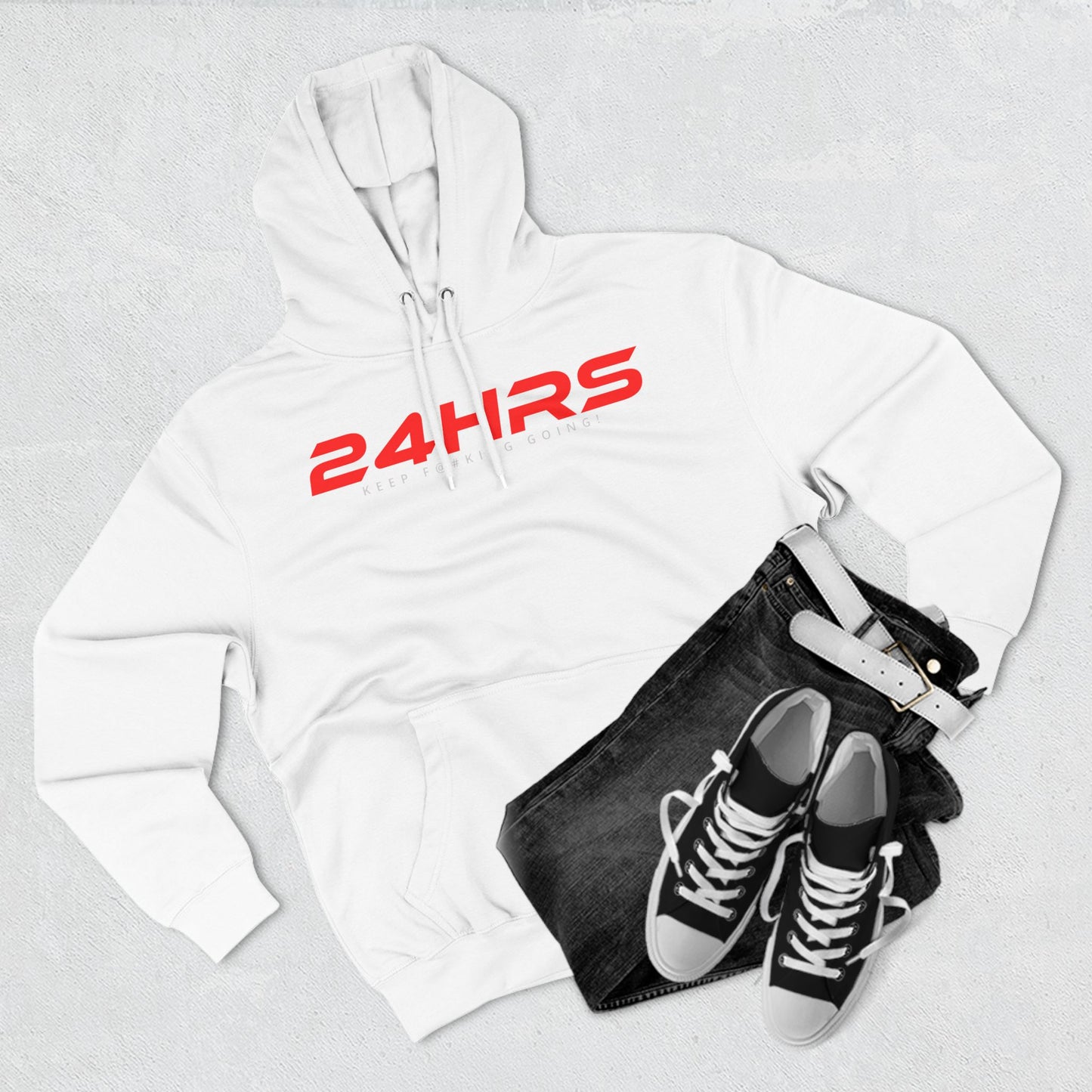 24 HRS - Three-Panel Fleece Hoodie