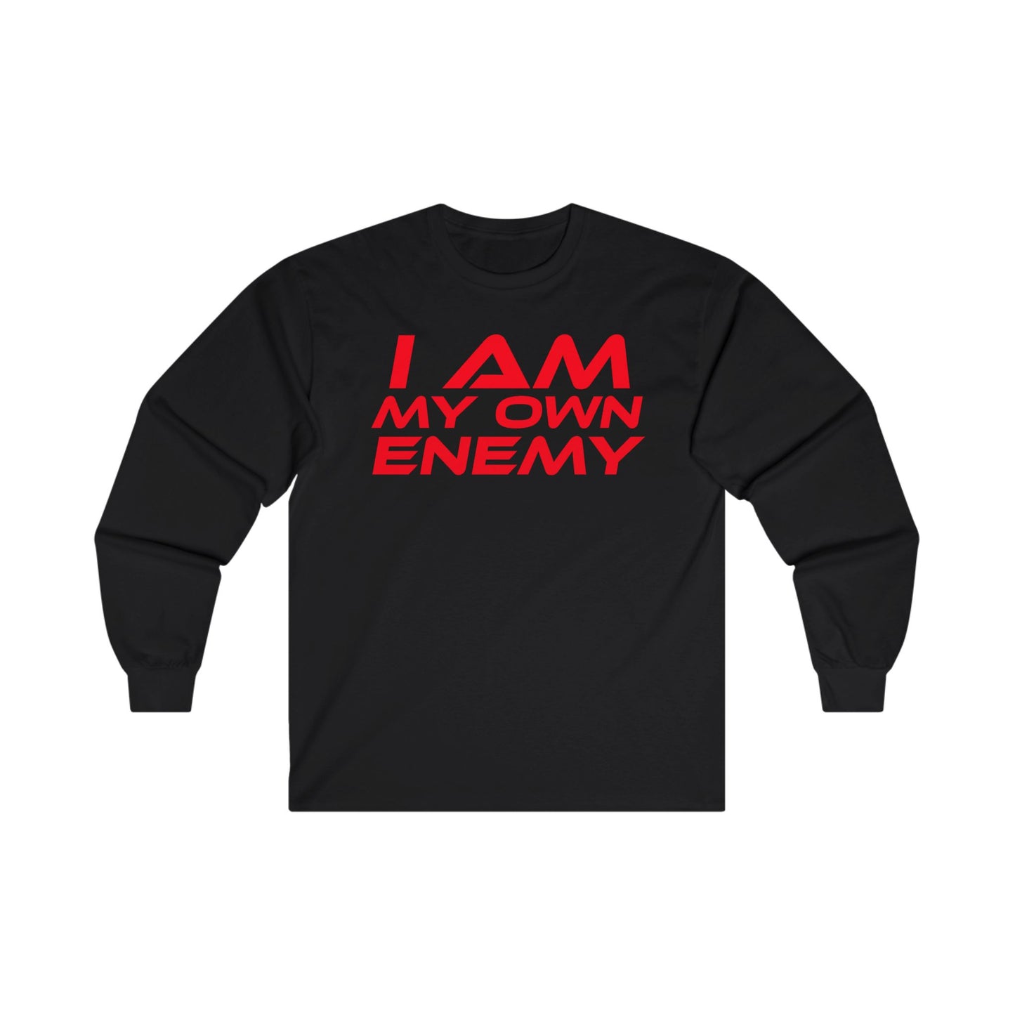 I Am My Own Enemy - Long Sleeve Tee - Unisex Cotton T-Shirt for Self-Reflection and Empowerment