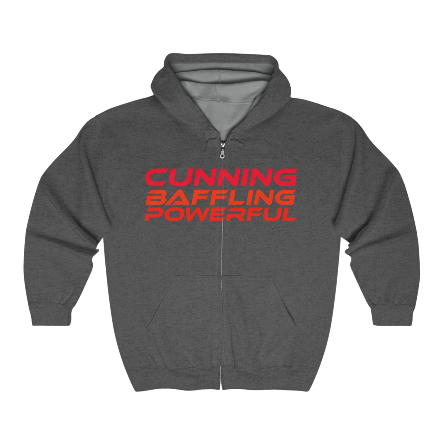 Cunning Baffling Powerful  - Unisex Zip-Up Hoodie Motivational