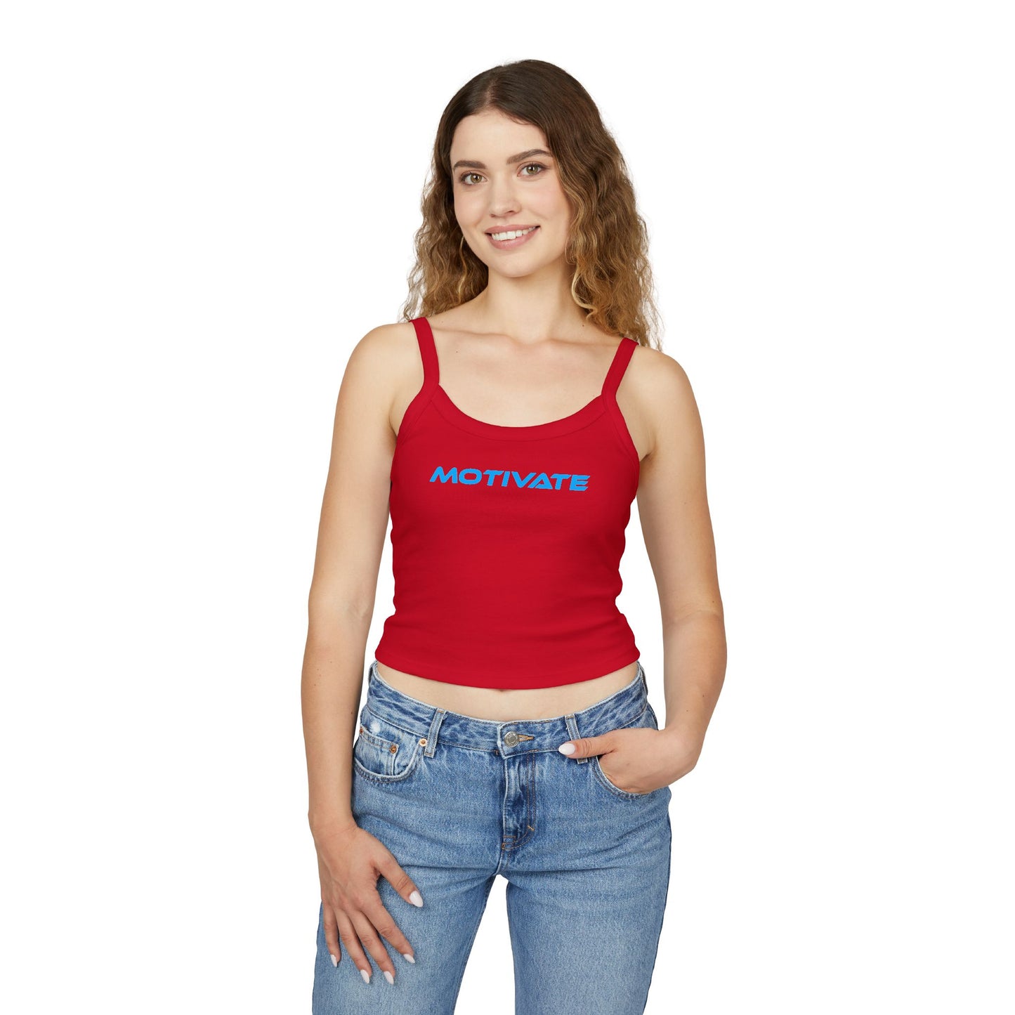 Motivate - Women's Spaghetti Strap Tank Top - Stylish Activewear for Fitness Enthusiasts