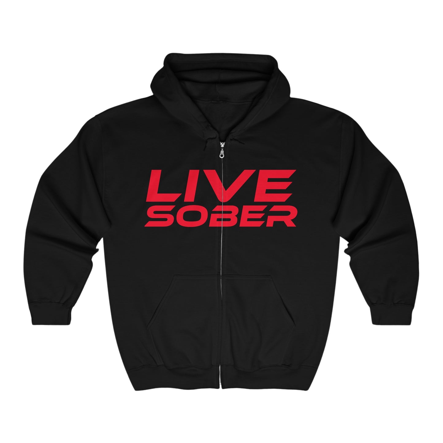 Live Sober - Unisex Heavy Blend™ Full Zip Hooded Sweatshirt Motivational