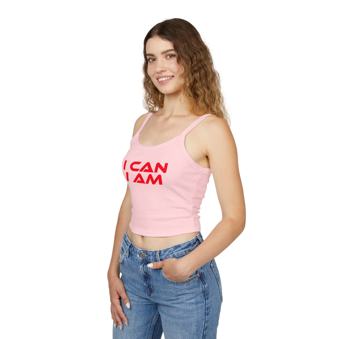 I Can I Am - Inspirational Spaghetti Strap Tank Top for Women