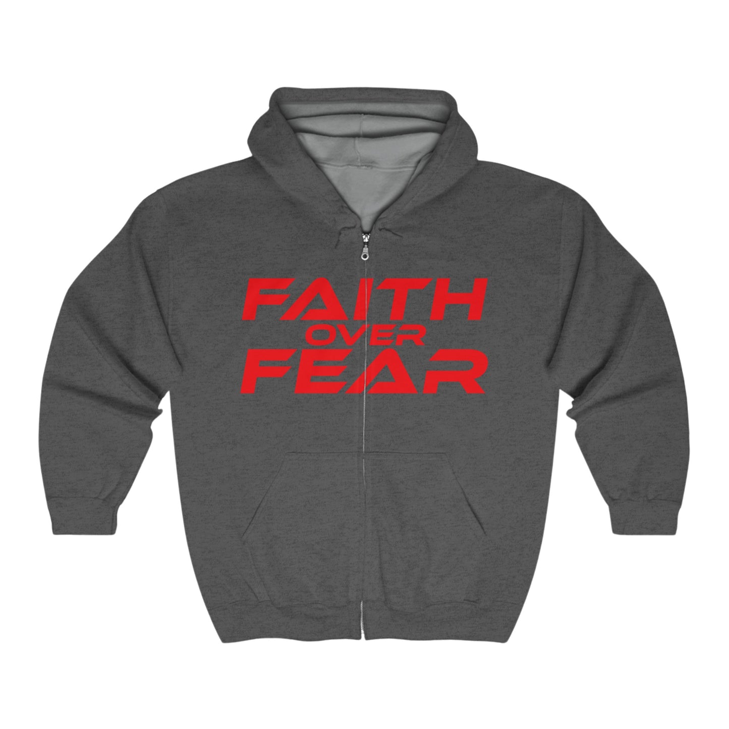 Faith Over Fear - Hoodie - Unisex Heavy Blend Full Zip Sweatshirt