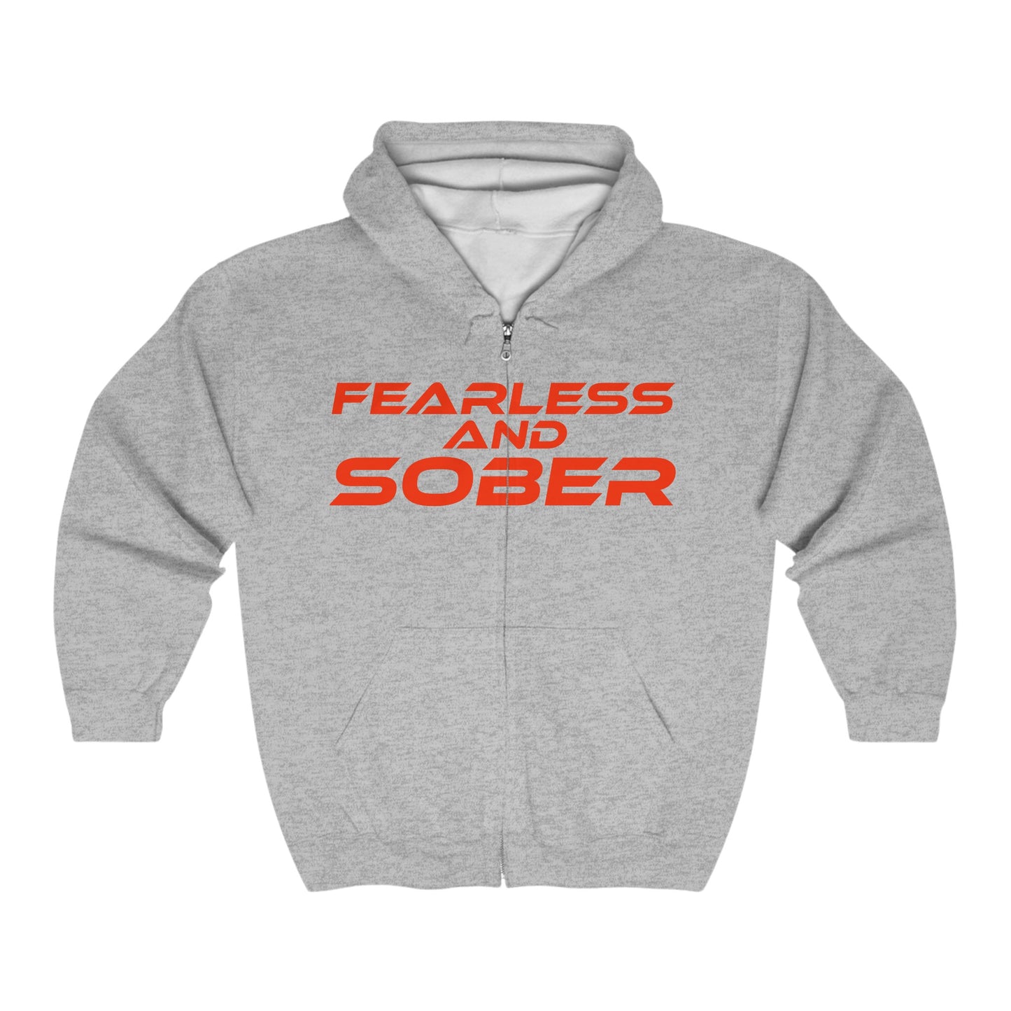 Fearless and Sober - Full Zip Hoodie - Unisex Heavy Blend