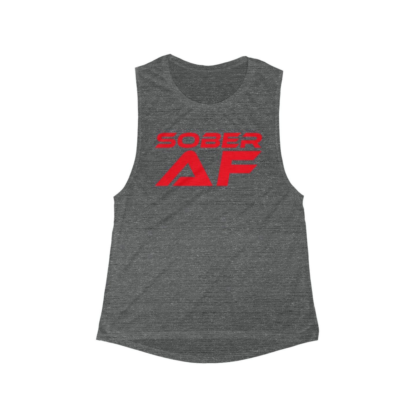 Sober AF - Women's Flowy Scoop Muscle Tank