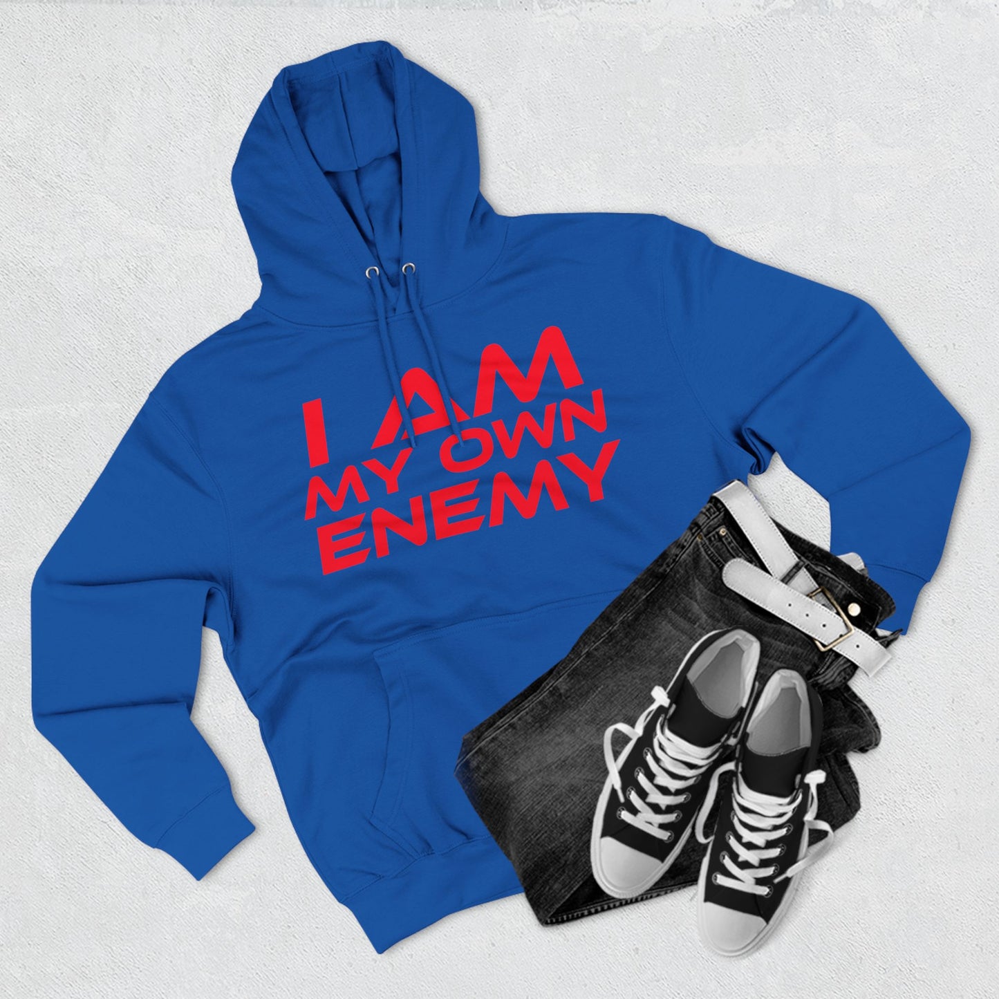 I Am My Own Enemy - Three-Panel Fleece Hoodie