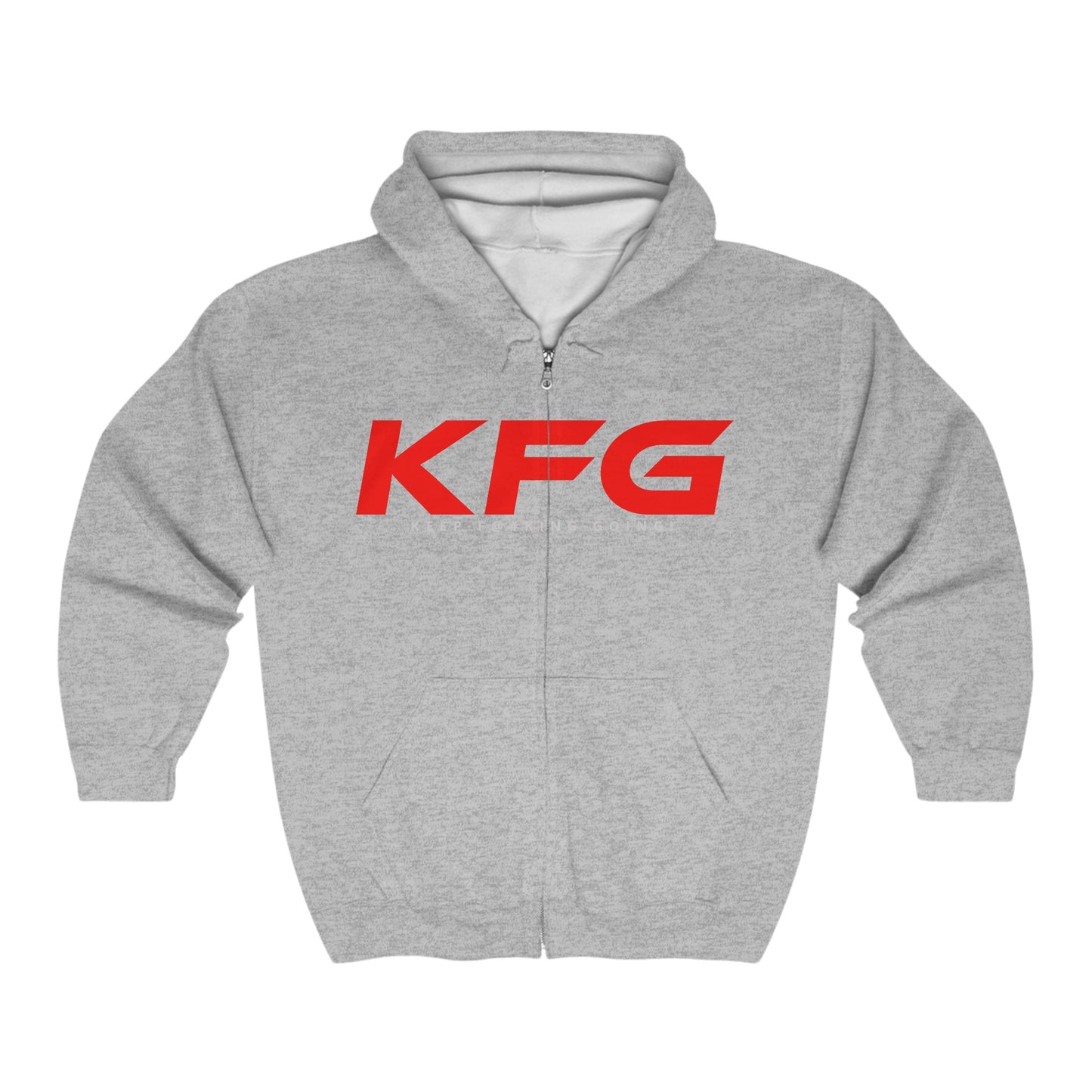 KFG - Motivational Unisex Full Zip Hooded Sweatshirt - Keep F**king Going!