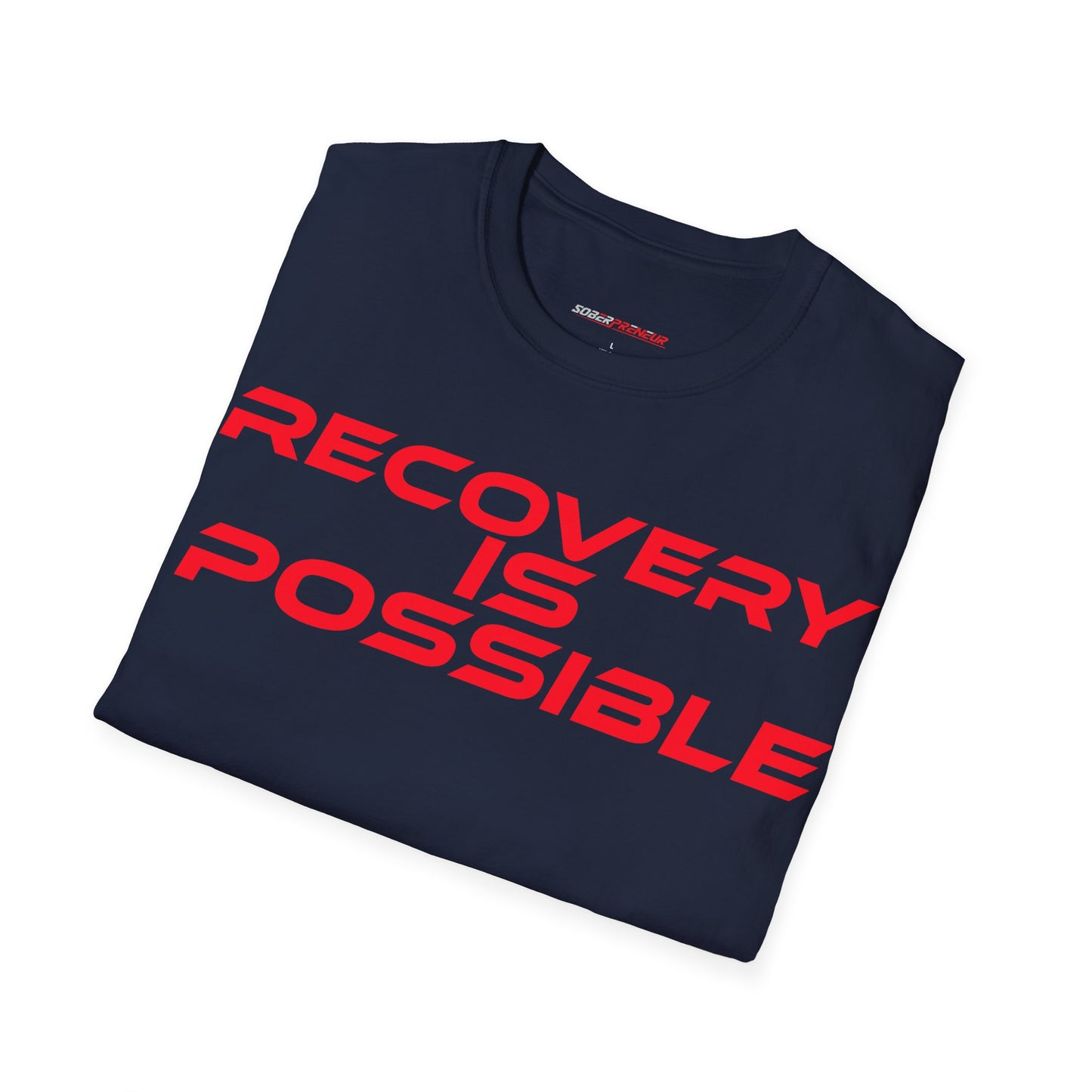 Recovery Is Possible - Unisex Softstyle T-Shirt - Motivational Tee for Support & Empowerment