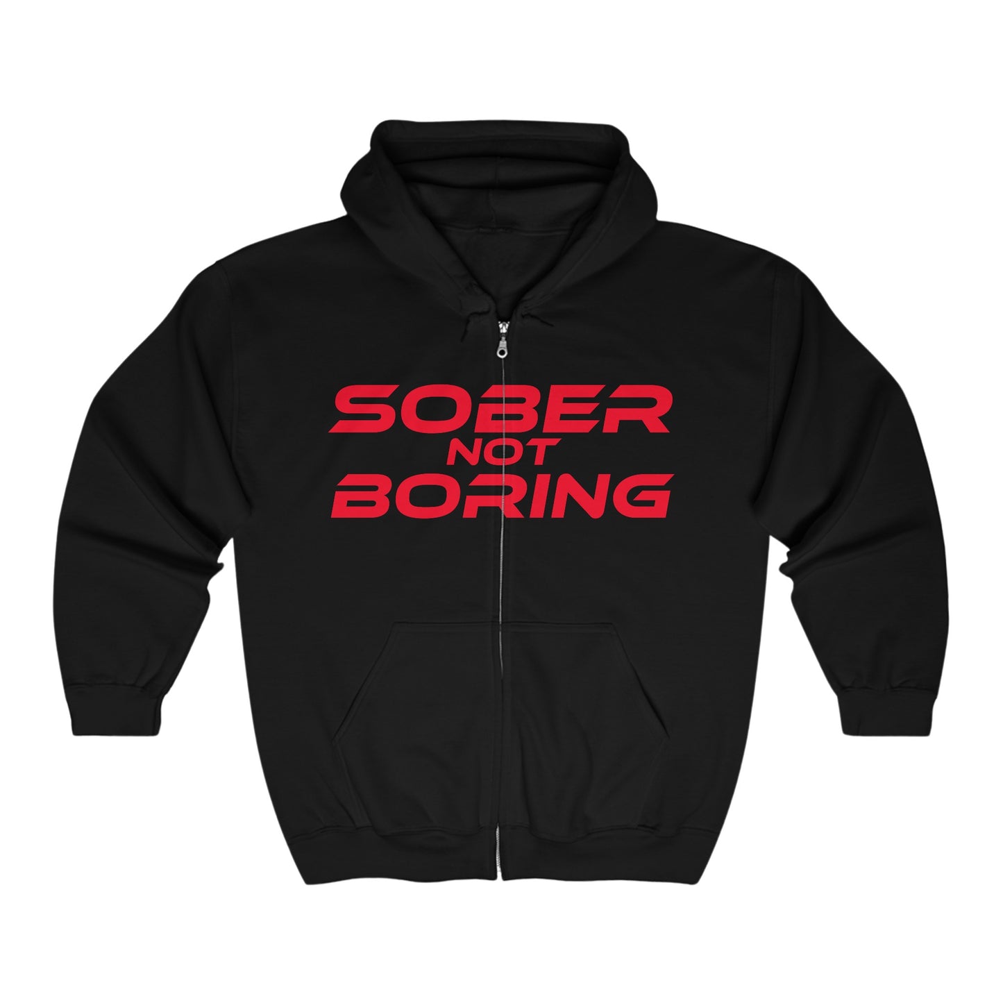 Sober Not Boring - Unisex Heavy Blend™ Full Zip Hooded Sweatshirt