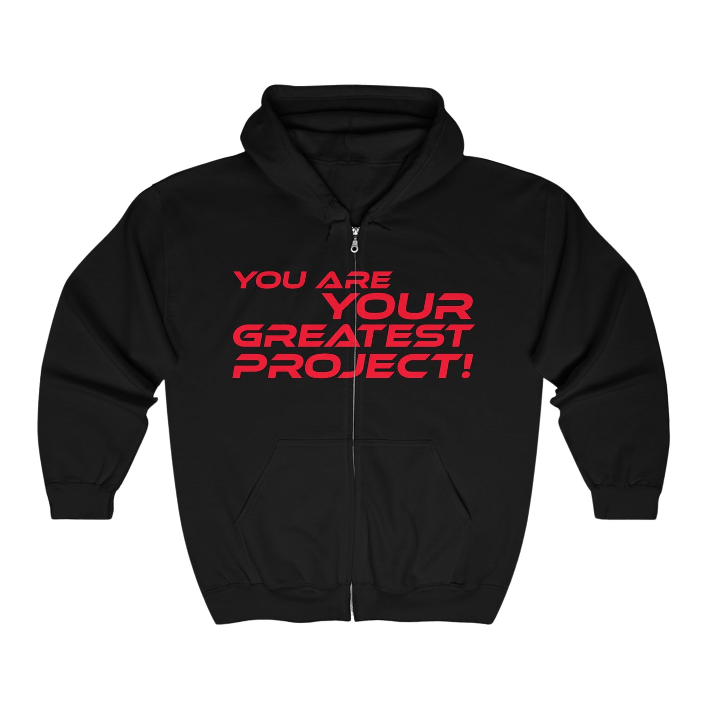 You Are Your Greatest Project - Unisex Heavy Blend™ Full Zip Hooded Sweatshirt - Motivational