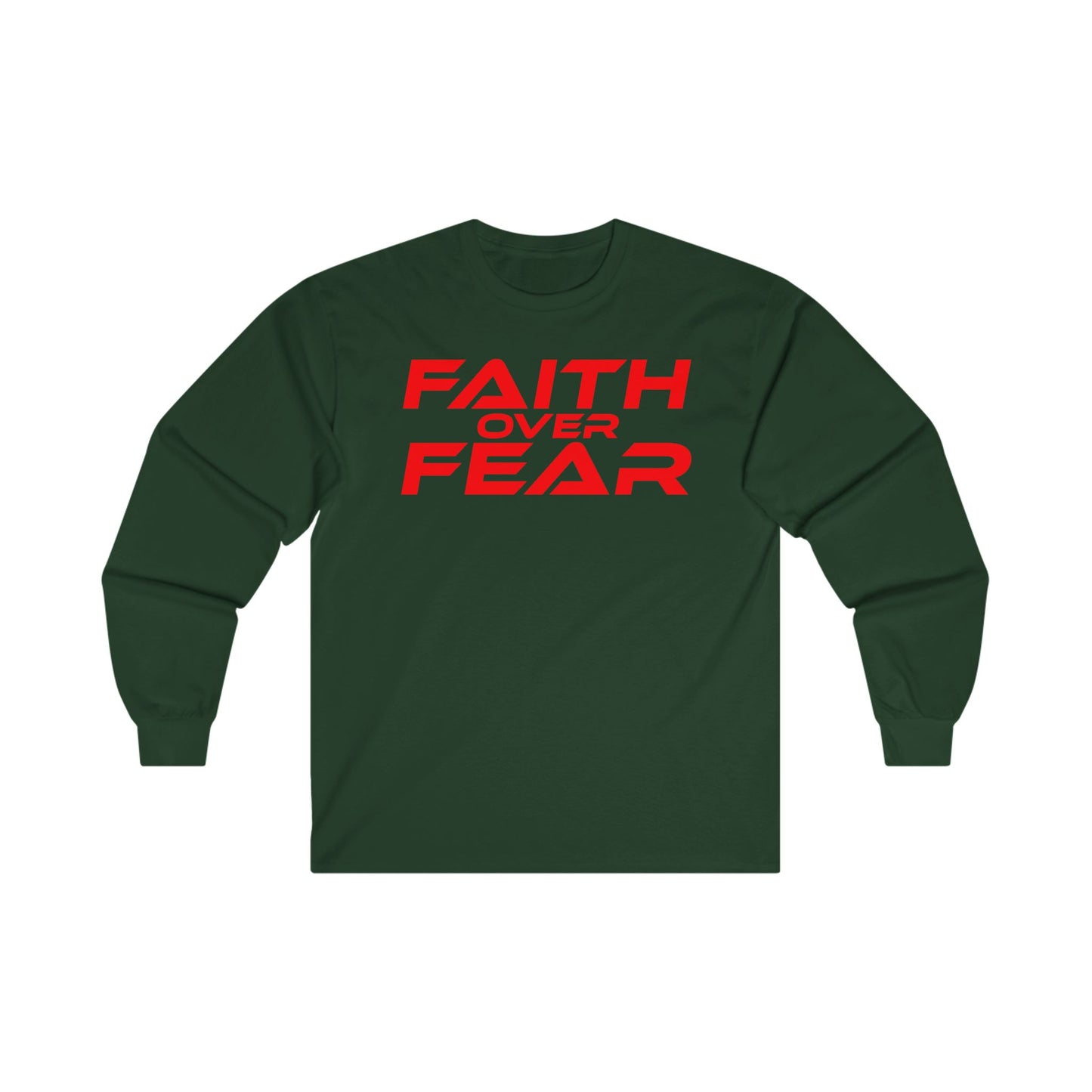 Faith Over Fear - Unisex Ultra Cotton Long Sleeve Tee Motivational