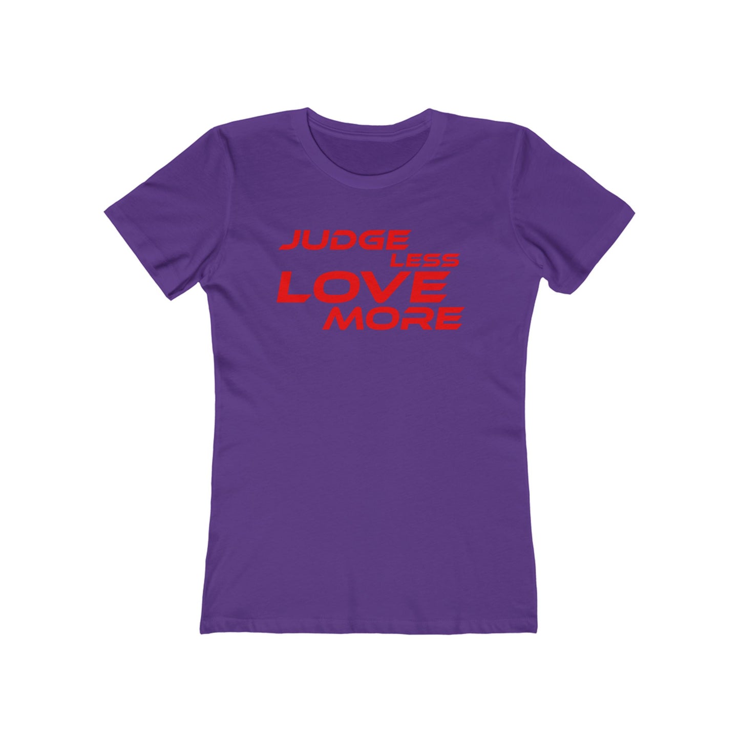 Judge Less Love More Women’s Boyfriend Tee - Black Casual Shirt