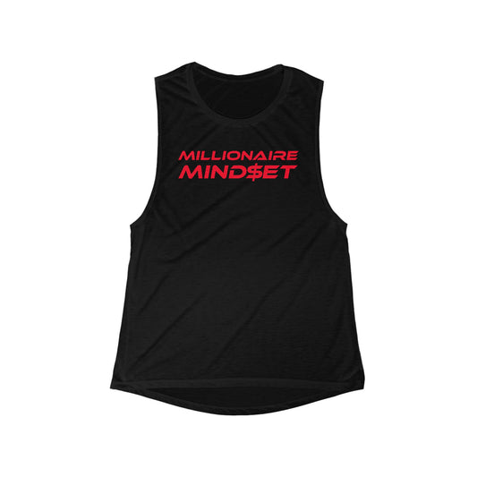 Millionaire Mindset - Women's Flowing Muscle Tank - Motivational Workout Top