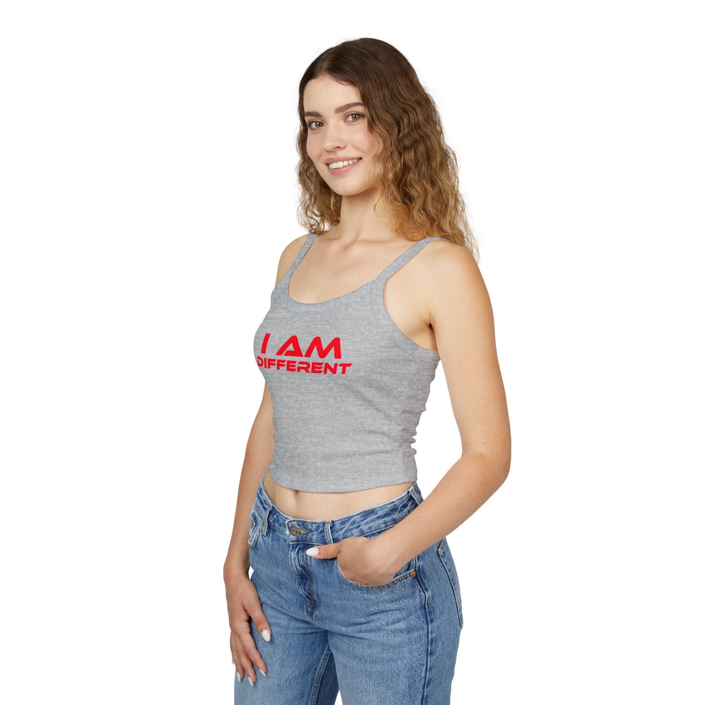 I AM DIFFERENT - Women's Spaghetti Strap Tank Top - Stylish Casual Wear