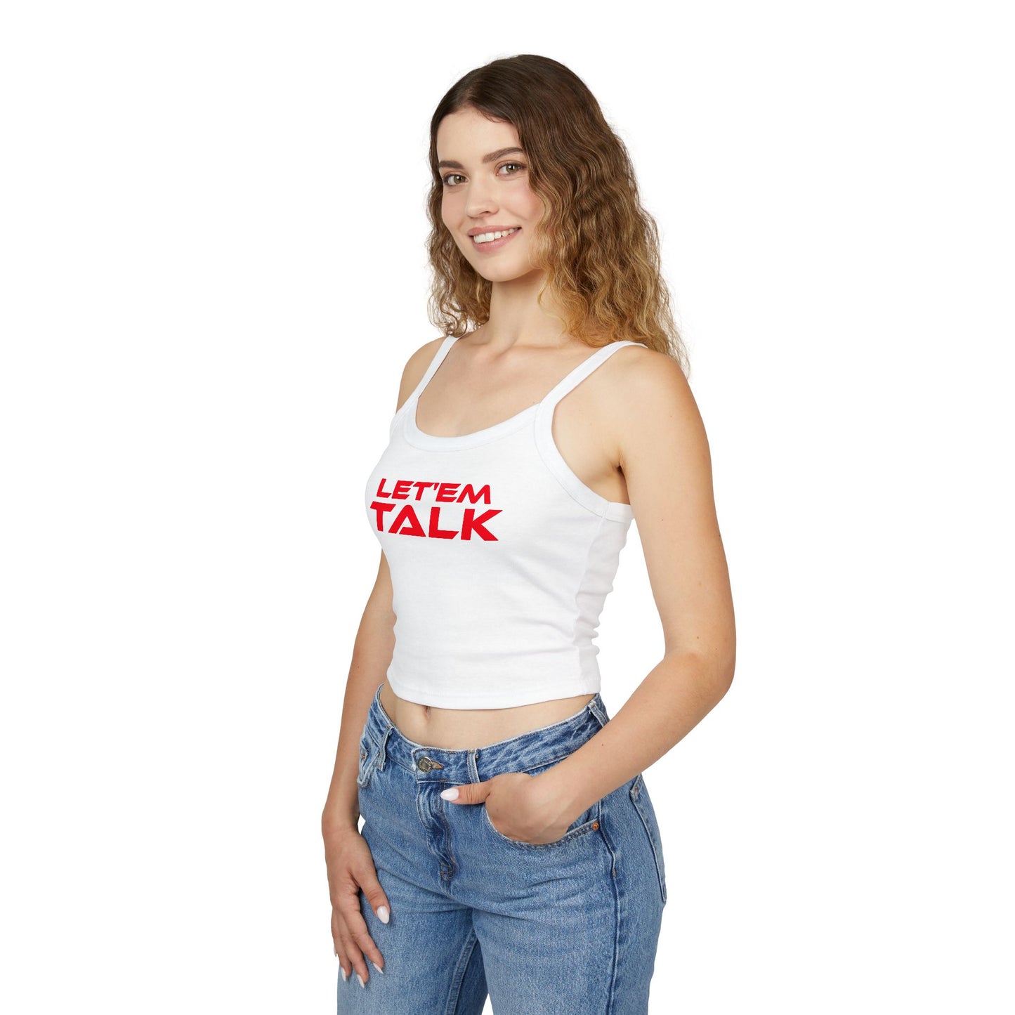 Let'em Talk - Women's Spaghetti Strap Tank Top - Casual Summer Wear