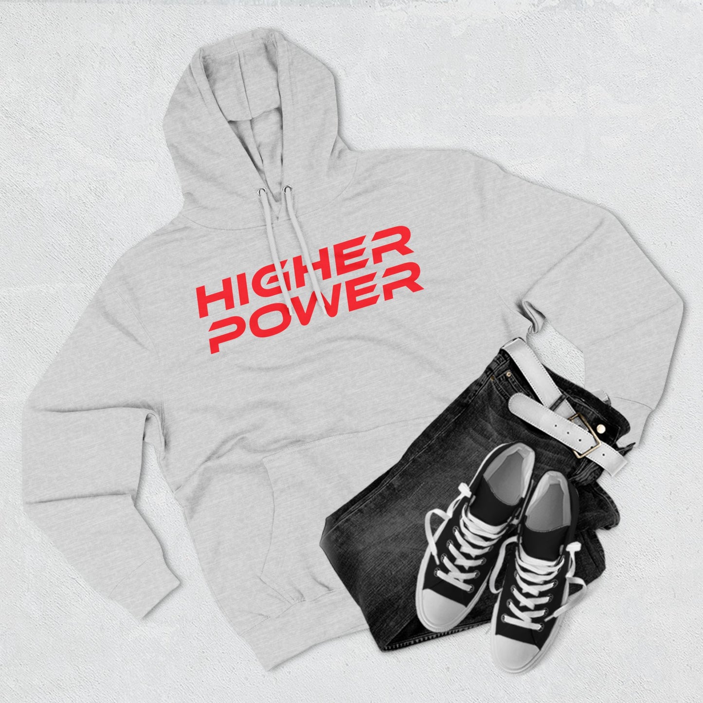 Higher Power - Three-Panel Fleece Hoodie