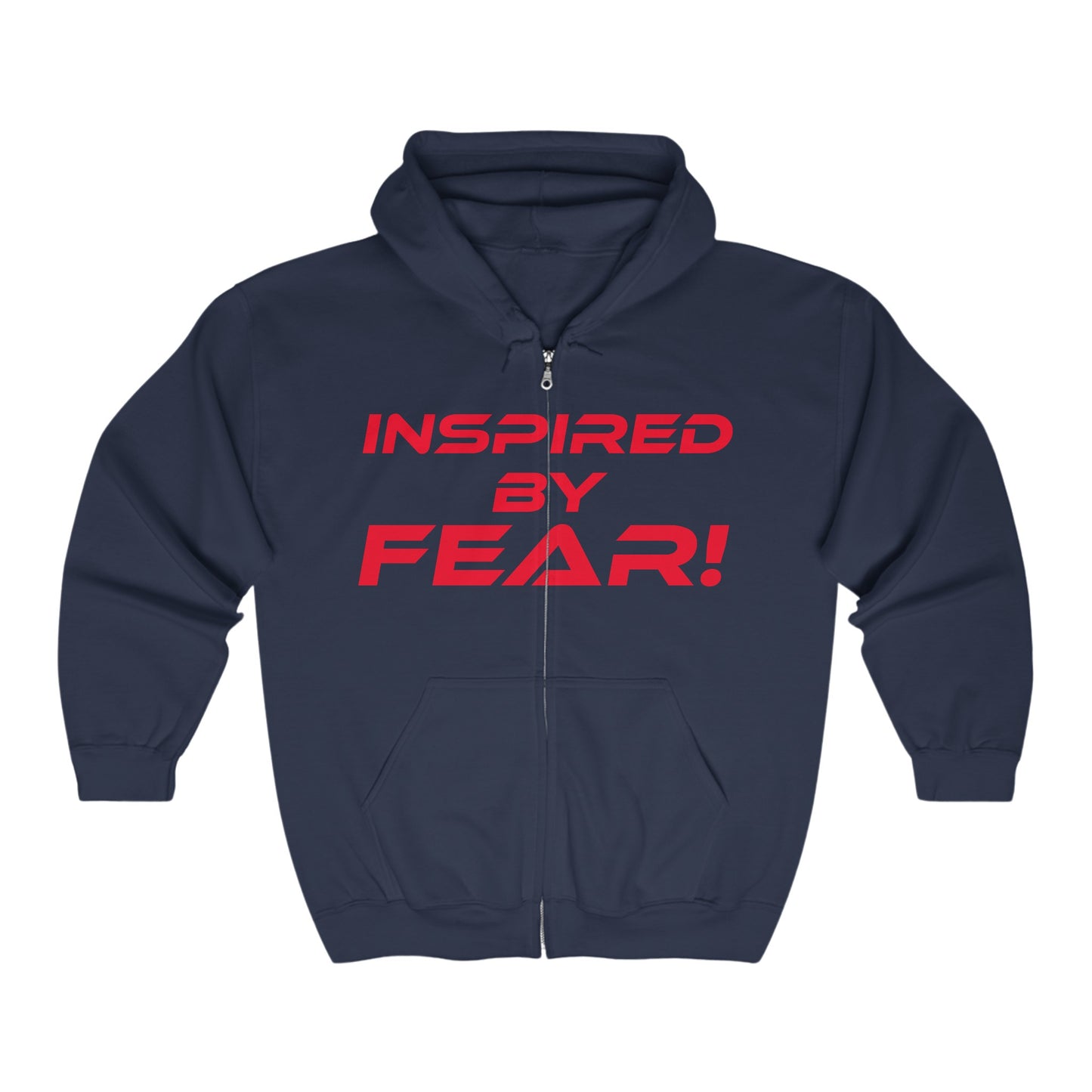 Inspired By Fear - Unisex Full Zip Hoodie Driven Motivation