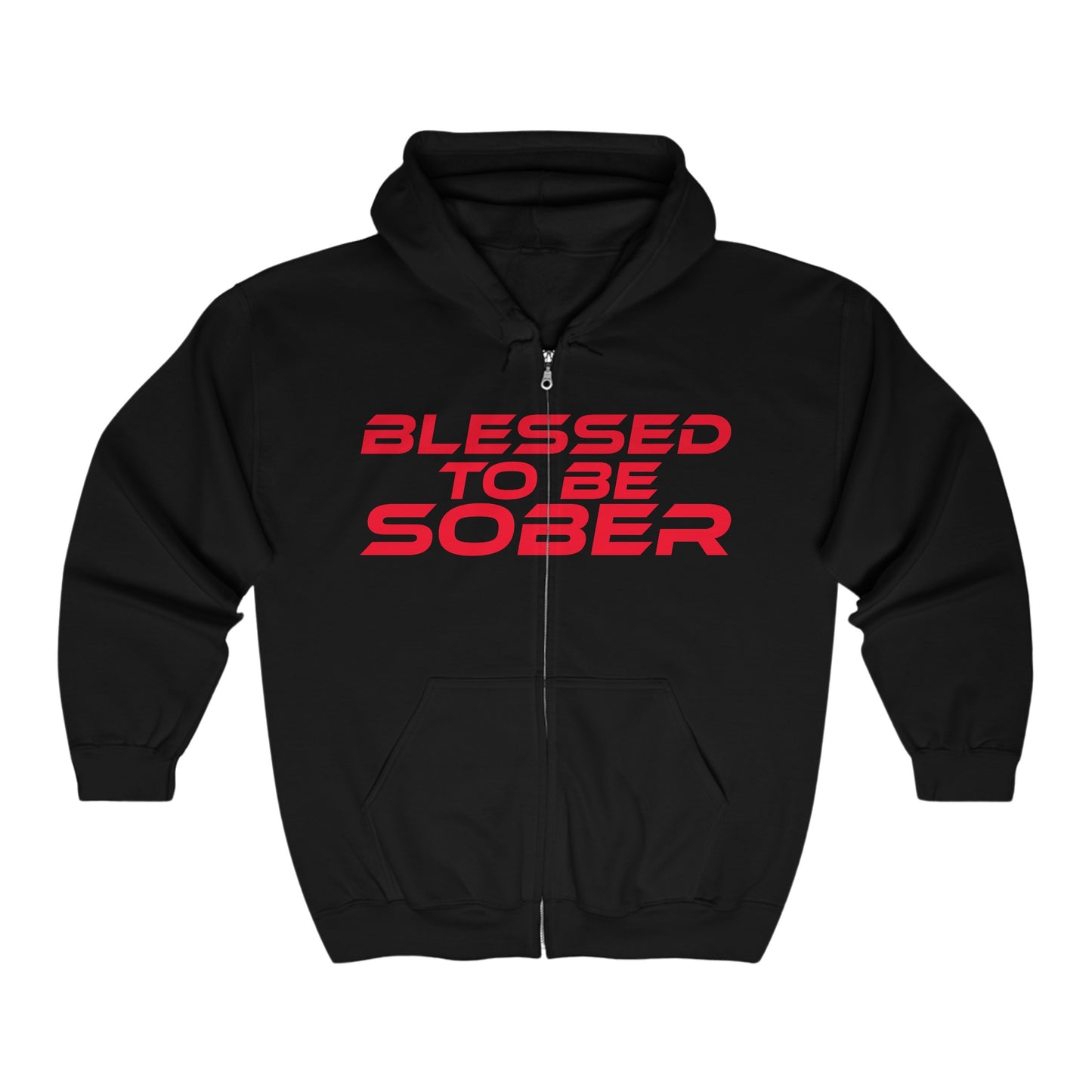 Blessed to Be Sober - Zip-Up Hoodie - Unisex Heavy Blend™