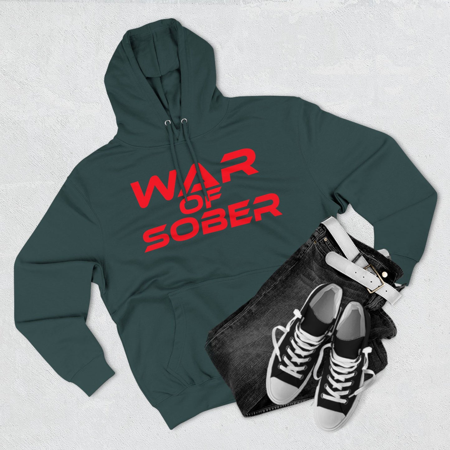 War Of Sober - A three-panel fleece hoodie