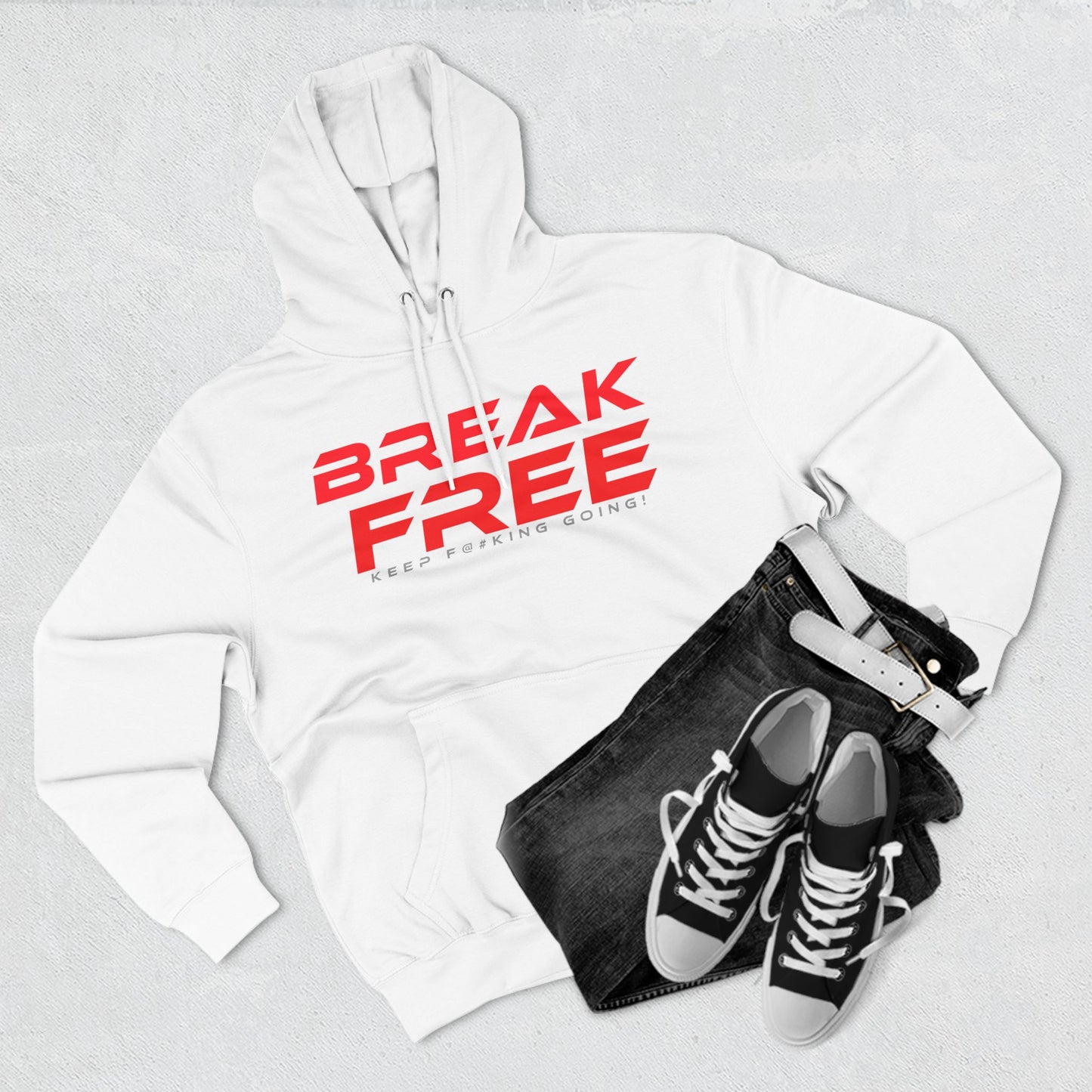 Break Free - Three-Panel Fleece Hoodie