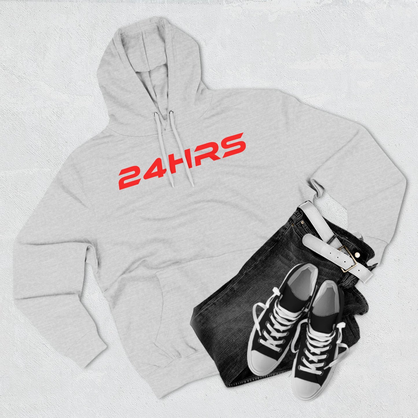 24 HRS - Three-Panel Fleece Hoodie