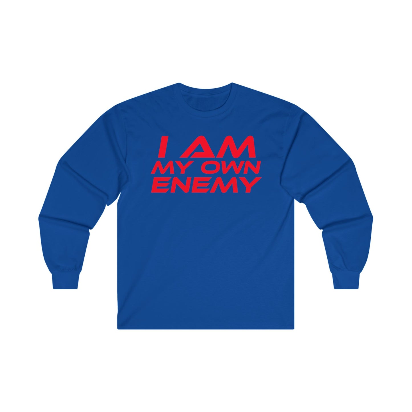 I Am My Own Enemy - Long Sleeve Tee - Unisex Cotton T-Shirt for Self-Reflection and Empowerment