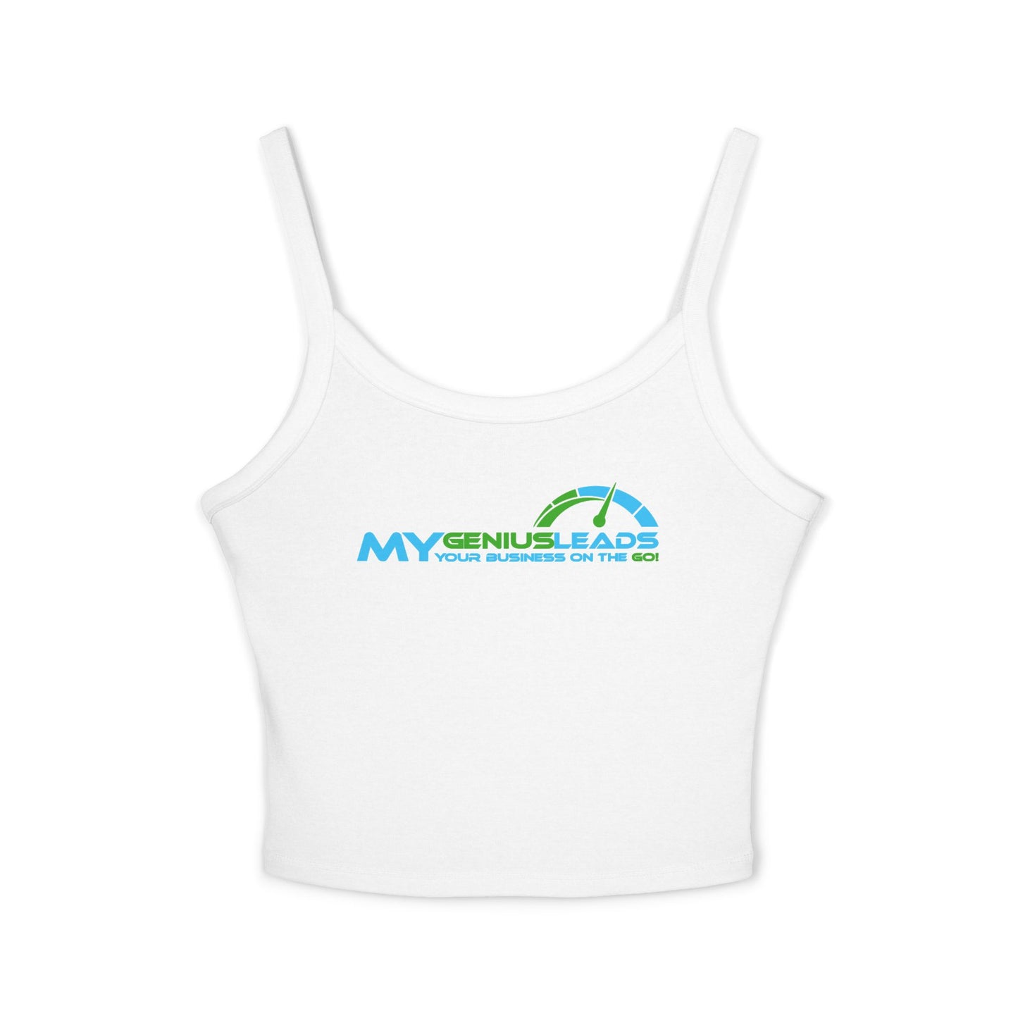 MGL - Women's Spaghetti Strap Tank Top - "MY GENIUS LEADS" Motivational