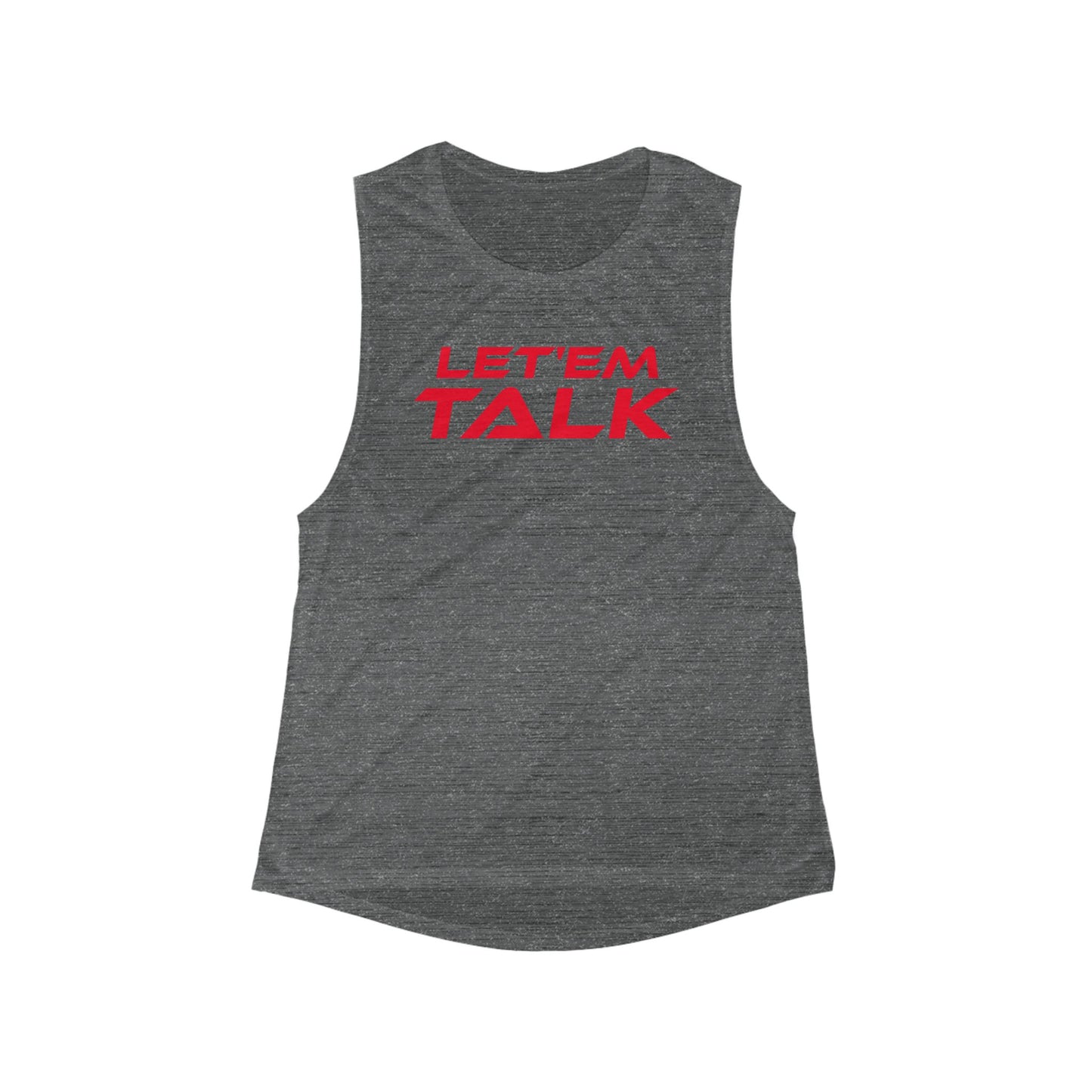 Let Em Talk - Women's Flowy Muscle Tank - Casual Comfort for Everyday Style