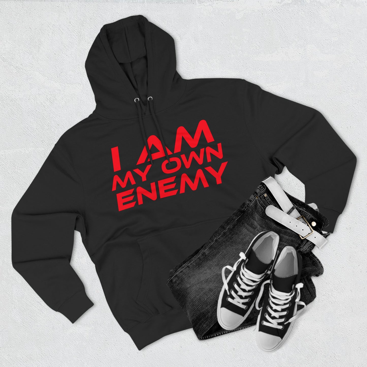 I Am My Own Enemy - Three-Panel Fleece Hoodie