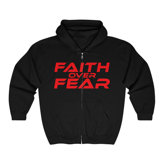 Faith Over Fear - Hoodie - Unisex Heavy Blend Full Zip Sweatshirt