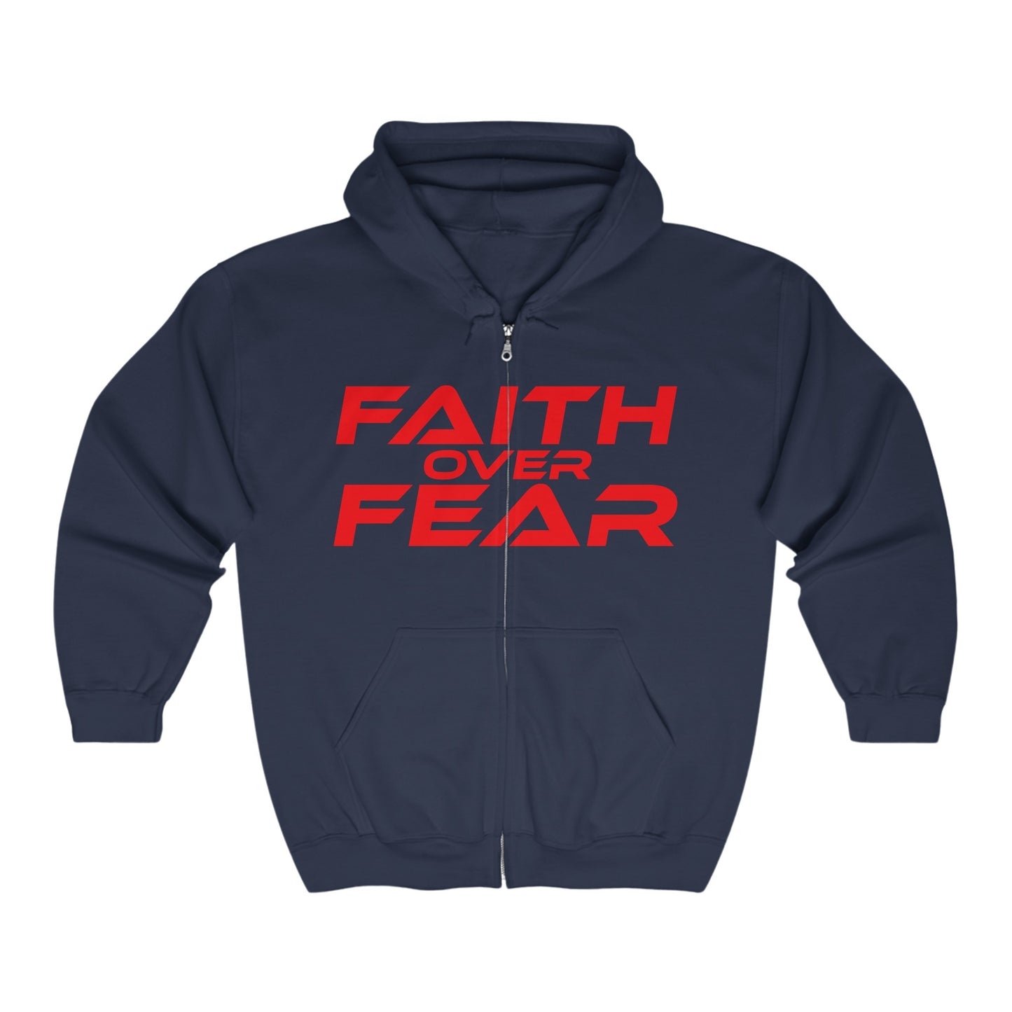 Faith Over Fear - Hoodie - Unisex Heavy Blend Full Zip Sweatshirt