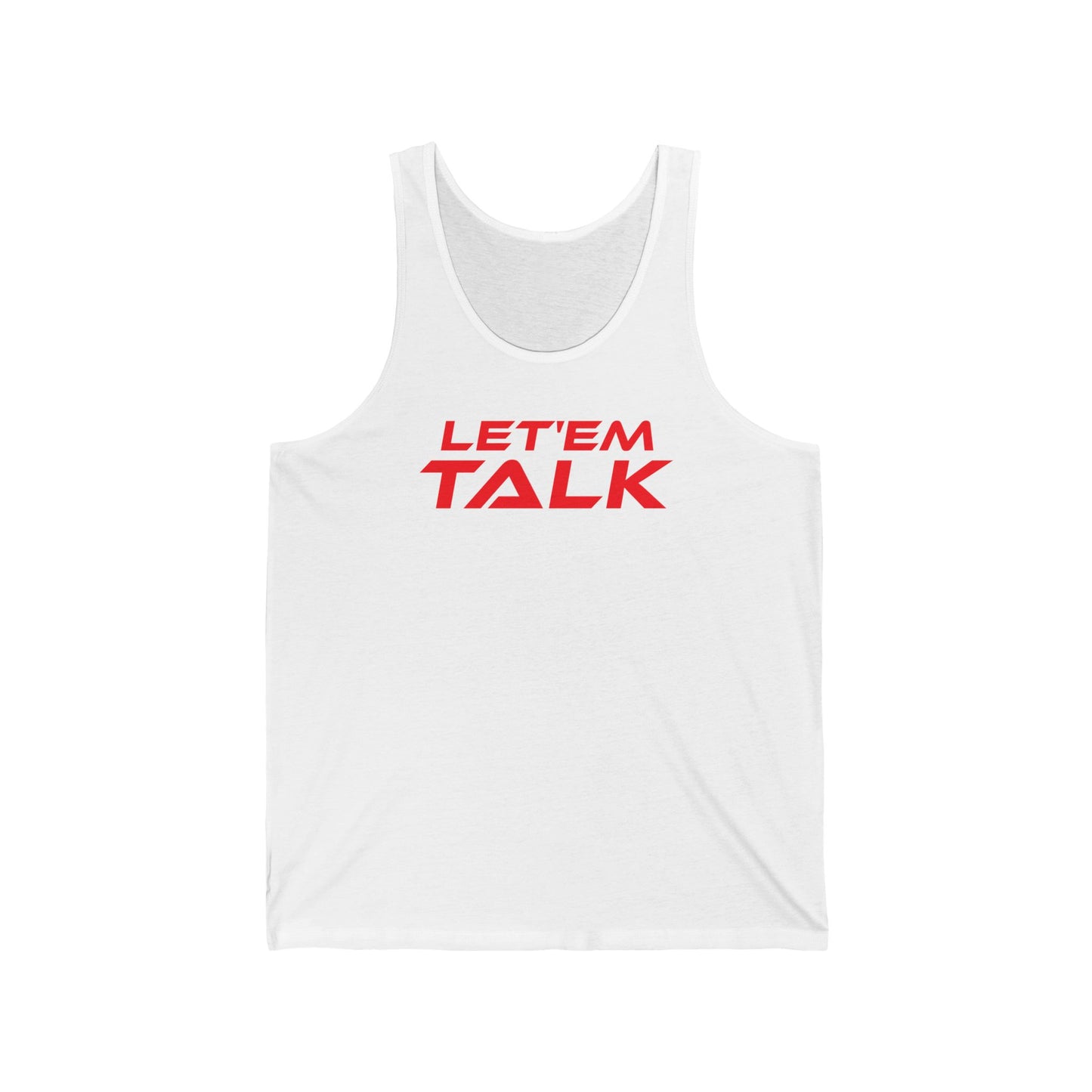 Let'em Talk - Casual Unisex Jersey Tank - Let'em Talk Summer Top