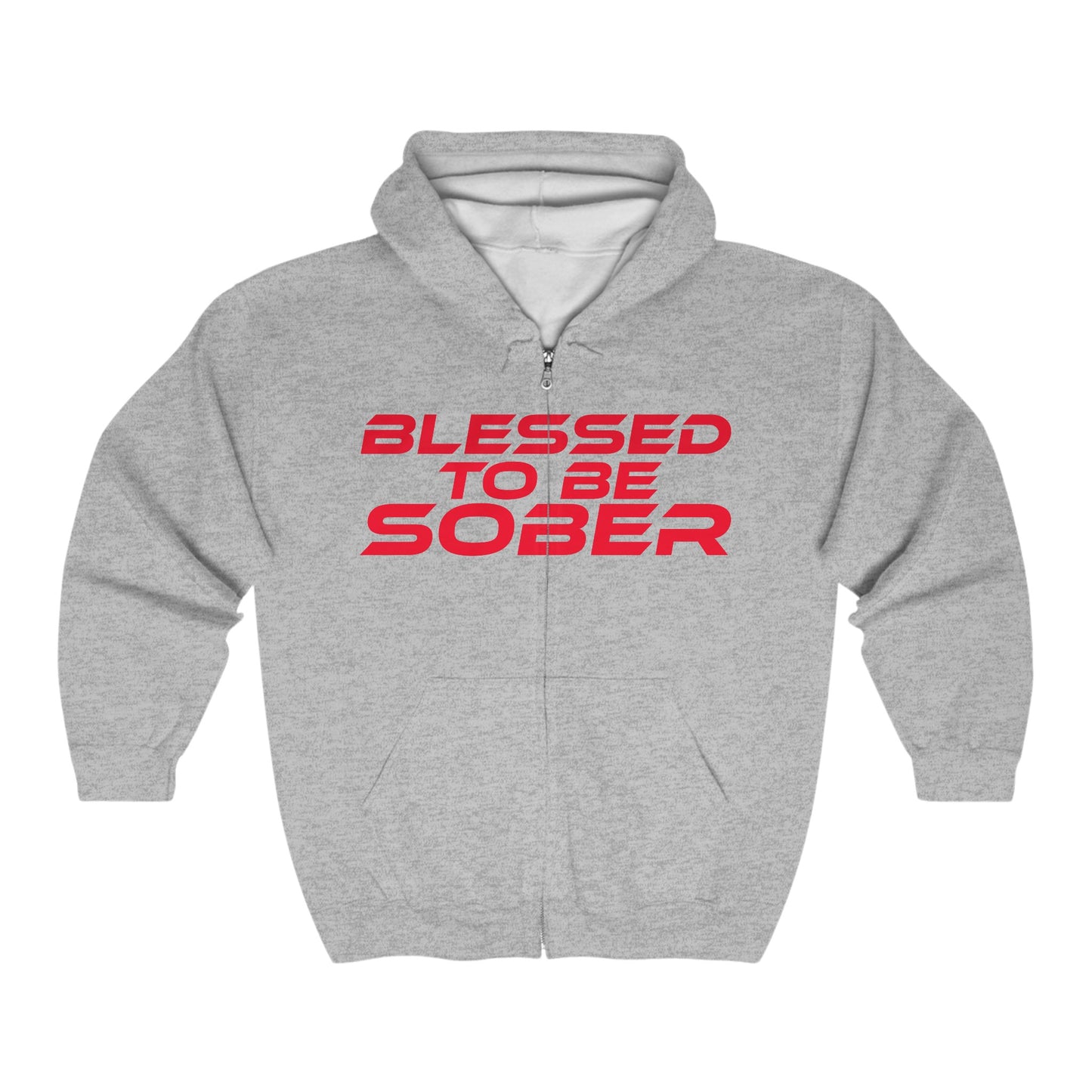 Blessed to Be Sober - Zip-Up Hoodie - Unisex Heavy Blend™